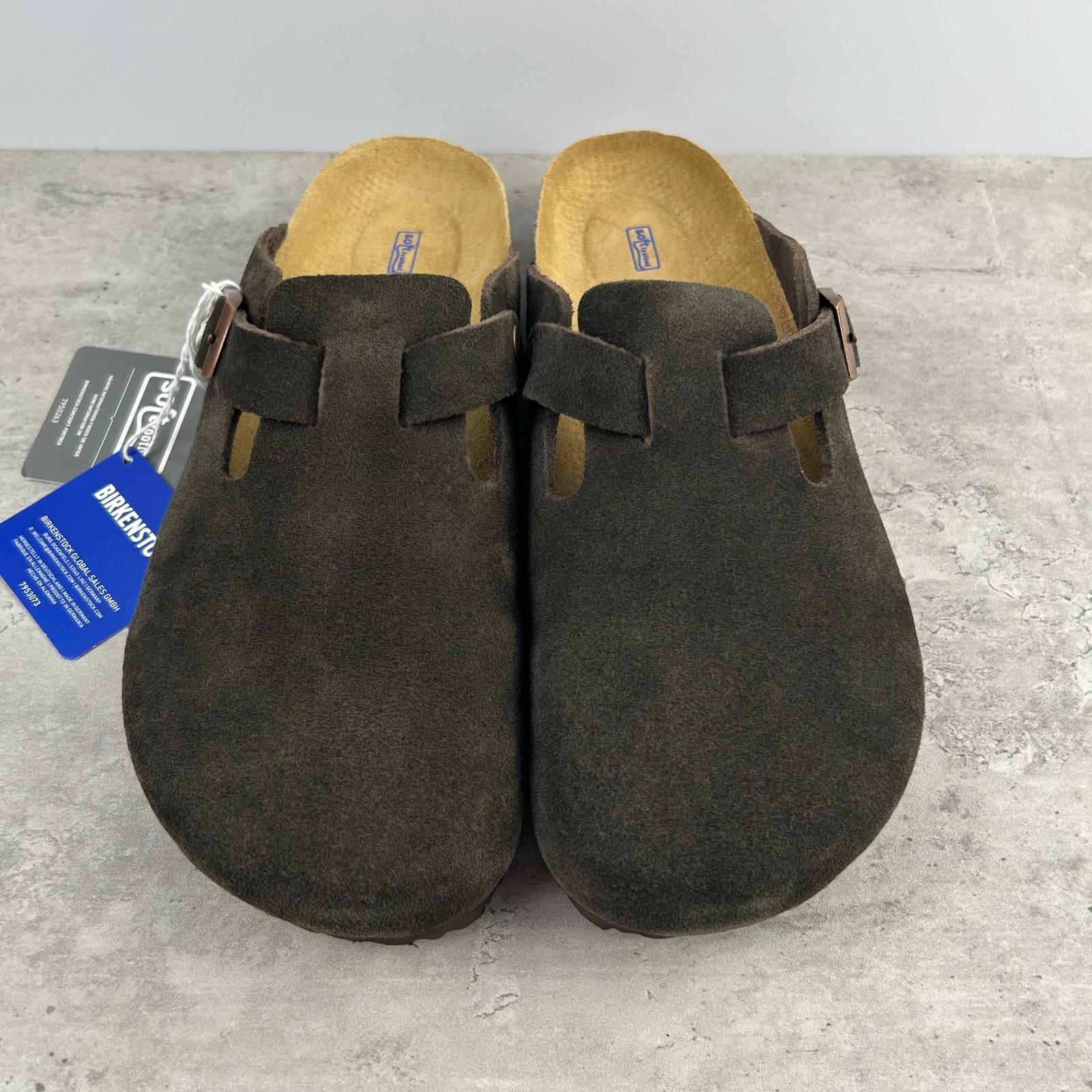 New-Birkenstock Boston Suede Leather Soft Footbed Mocha Men/women’s Clog Shoes