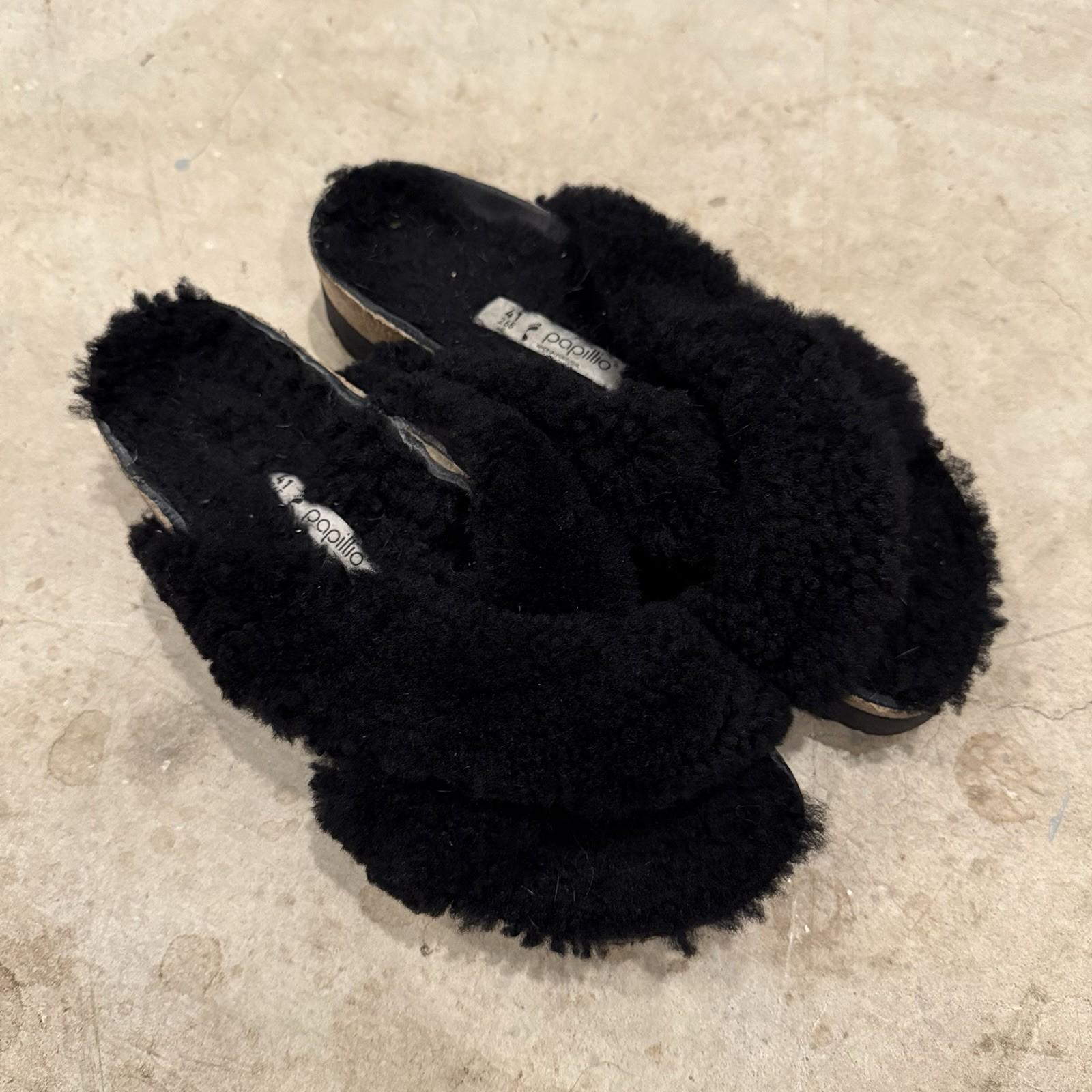 Birkenstock Papillio Daytona Shearling Black Sandal EU 41 US 10