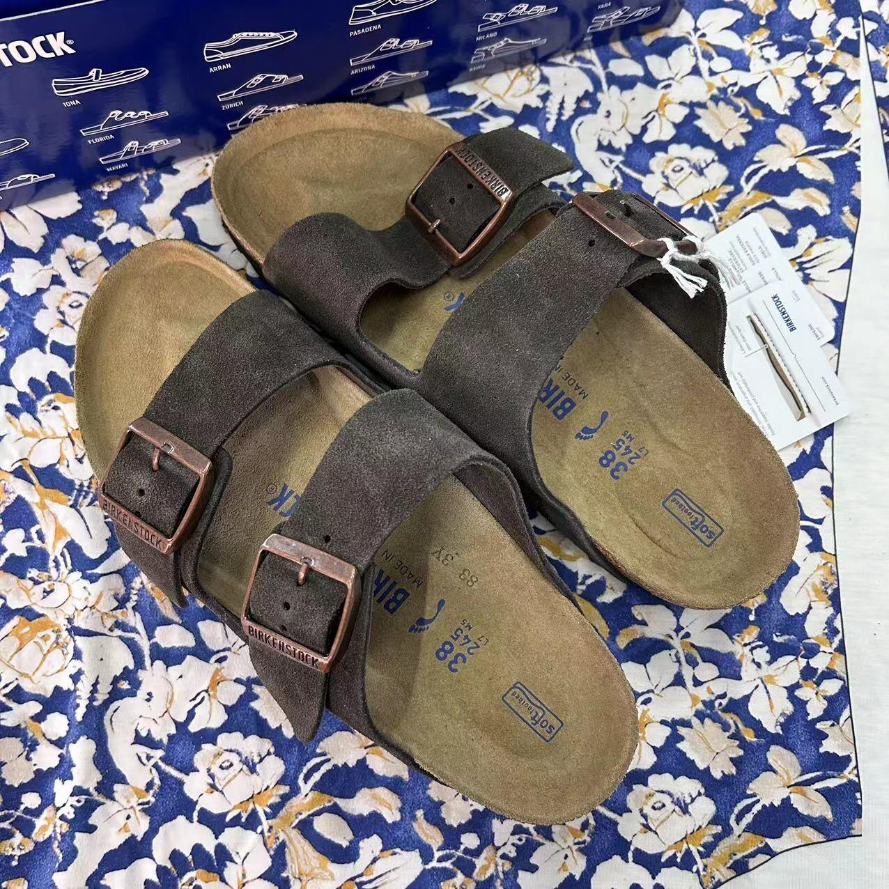 Birkenstock Arizona Mocha Suede Leather Men’s and Women’s Sandals Casual Sandals