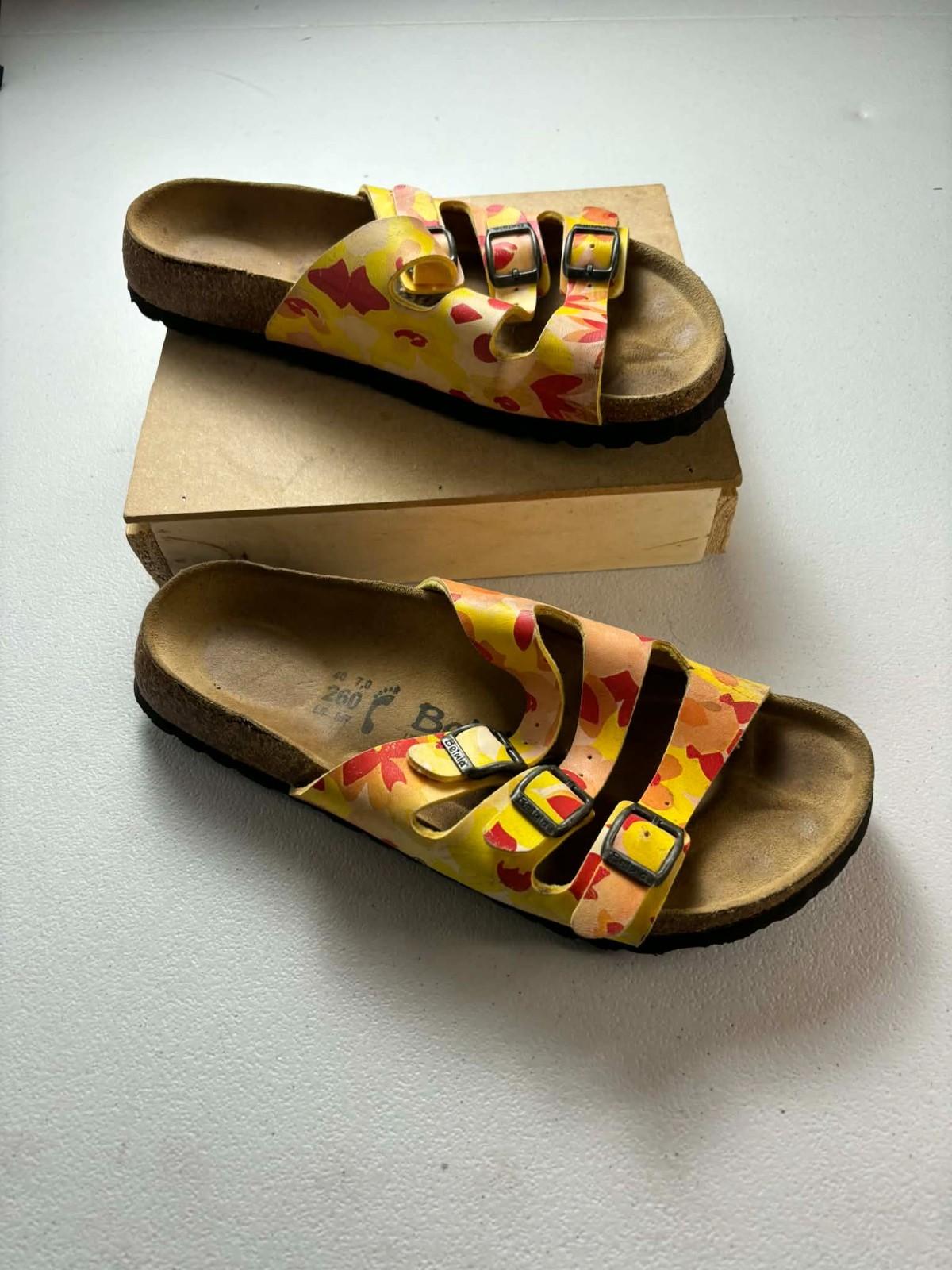 Birkenstock Florida Colorful Birko-Flor 3-Strap Summer Sandals Sz 9