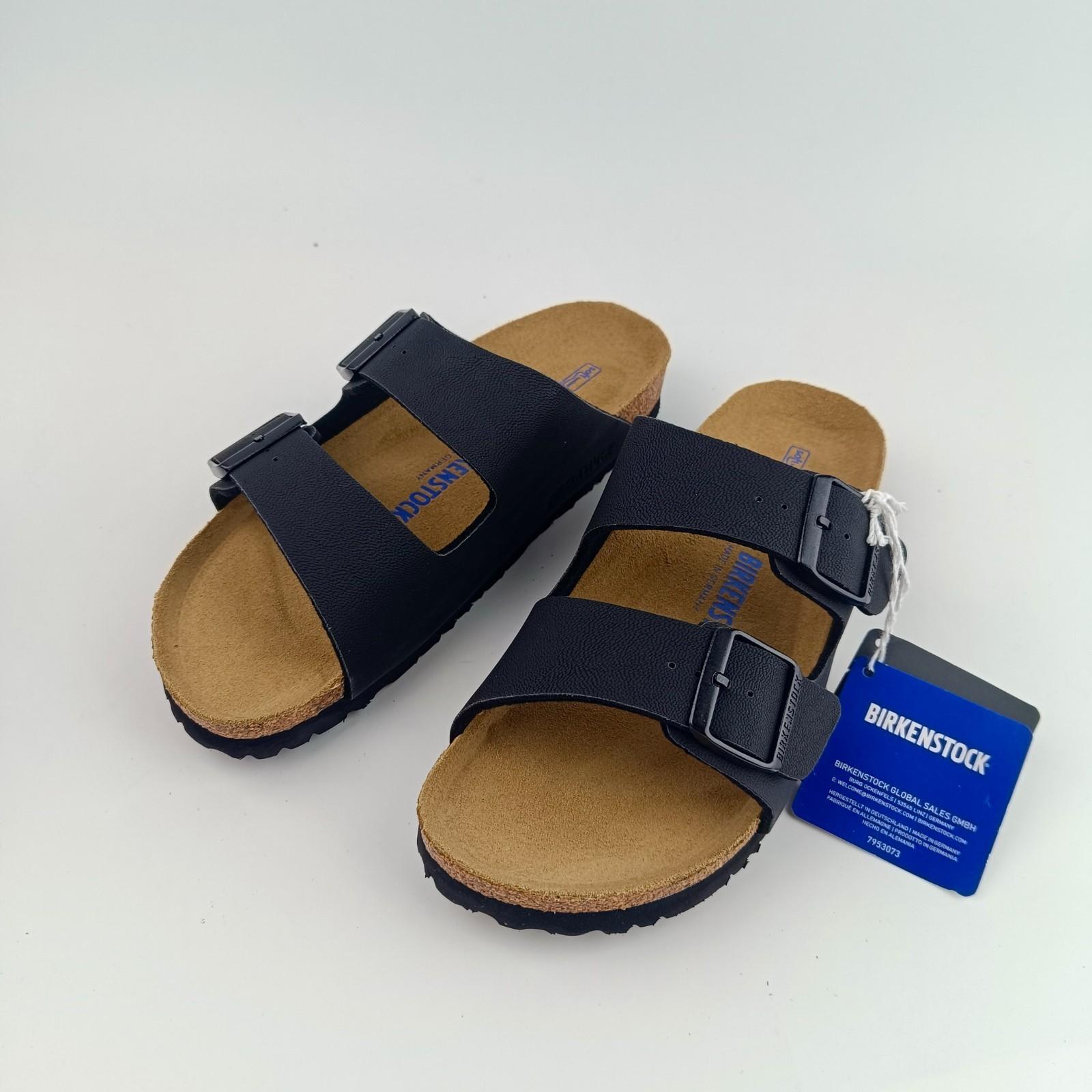 Birkenstock Arizona Black Birko-Flor Comfort Leather Sandals Men’s Women’s Shoes
