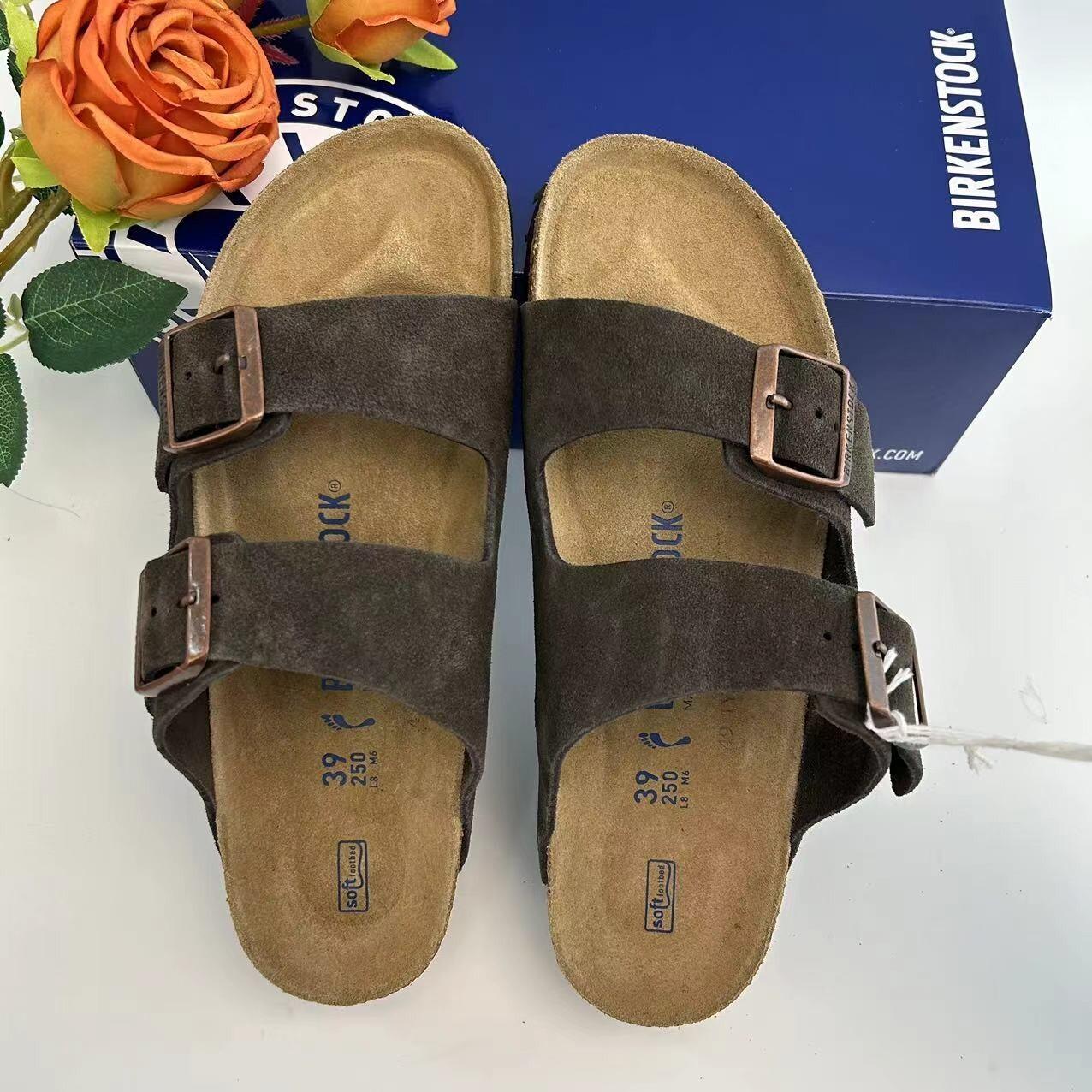 Birkenstock Arizona Soft Footbed Mocha Suede Men’s Sandals  Regular/Wide 42-45