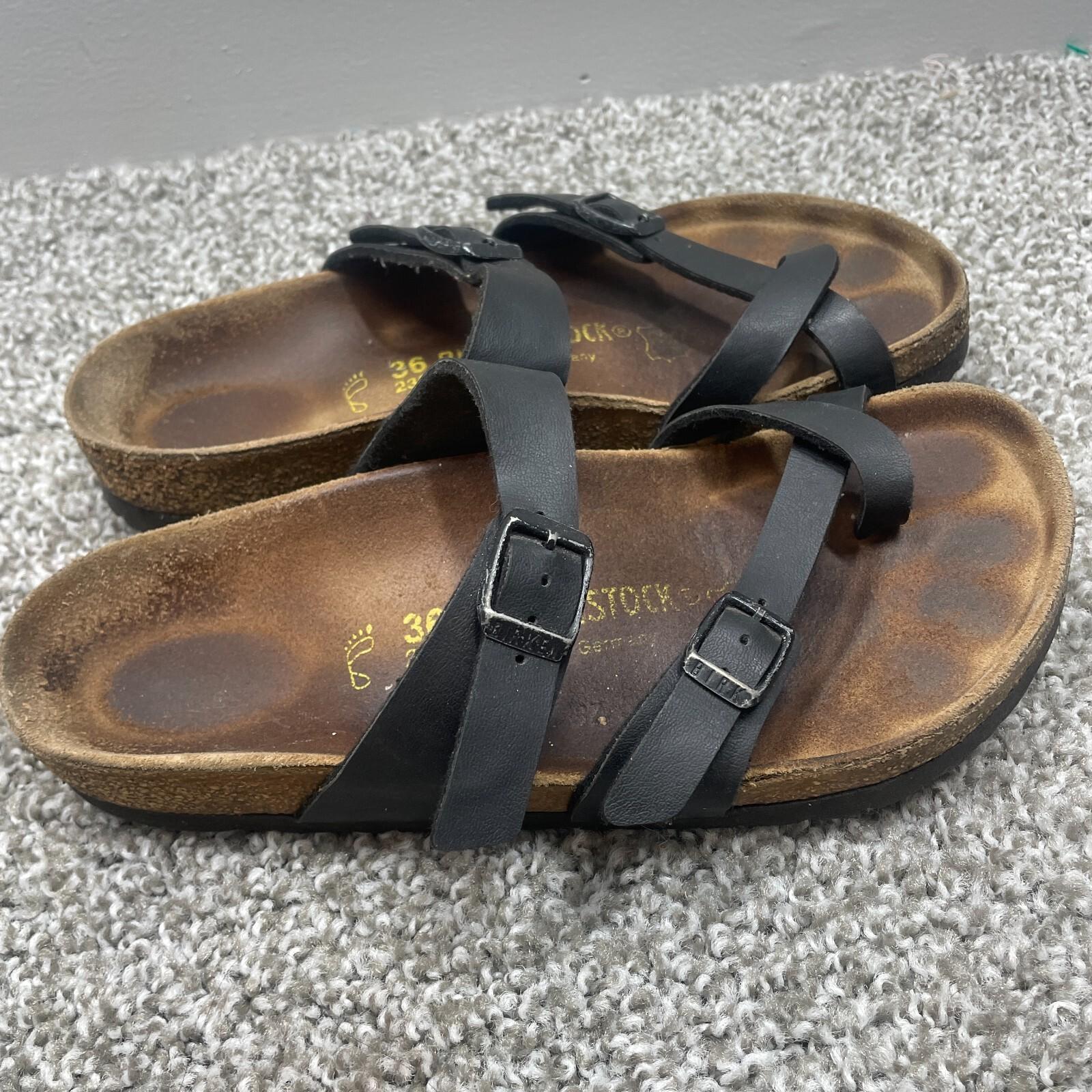 Birkenstock Mayari Sandals Women 36 US 5 Black Loop Toe Casual Classic