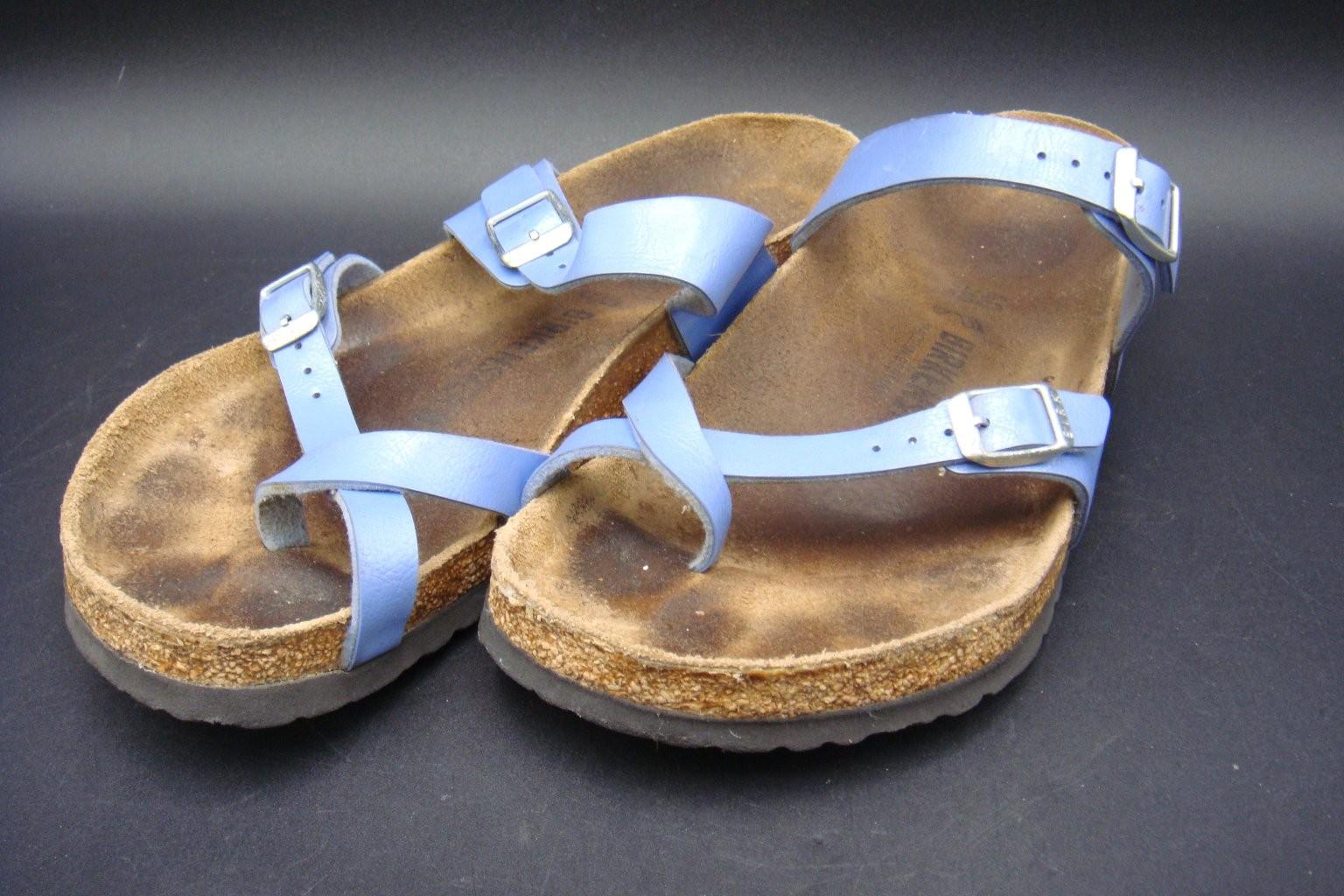 Birkenstock Mayari Sandals Women’s Blue Size 40 Leather Adjustable Straps
