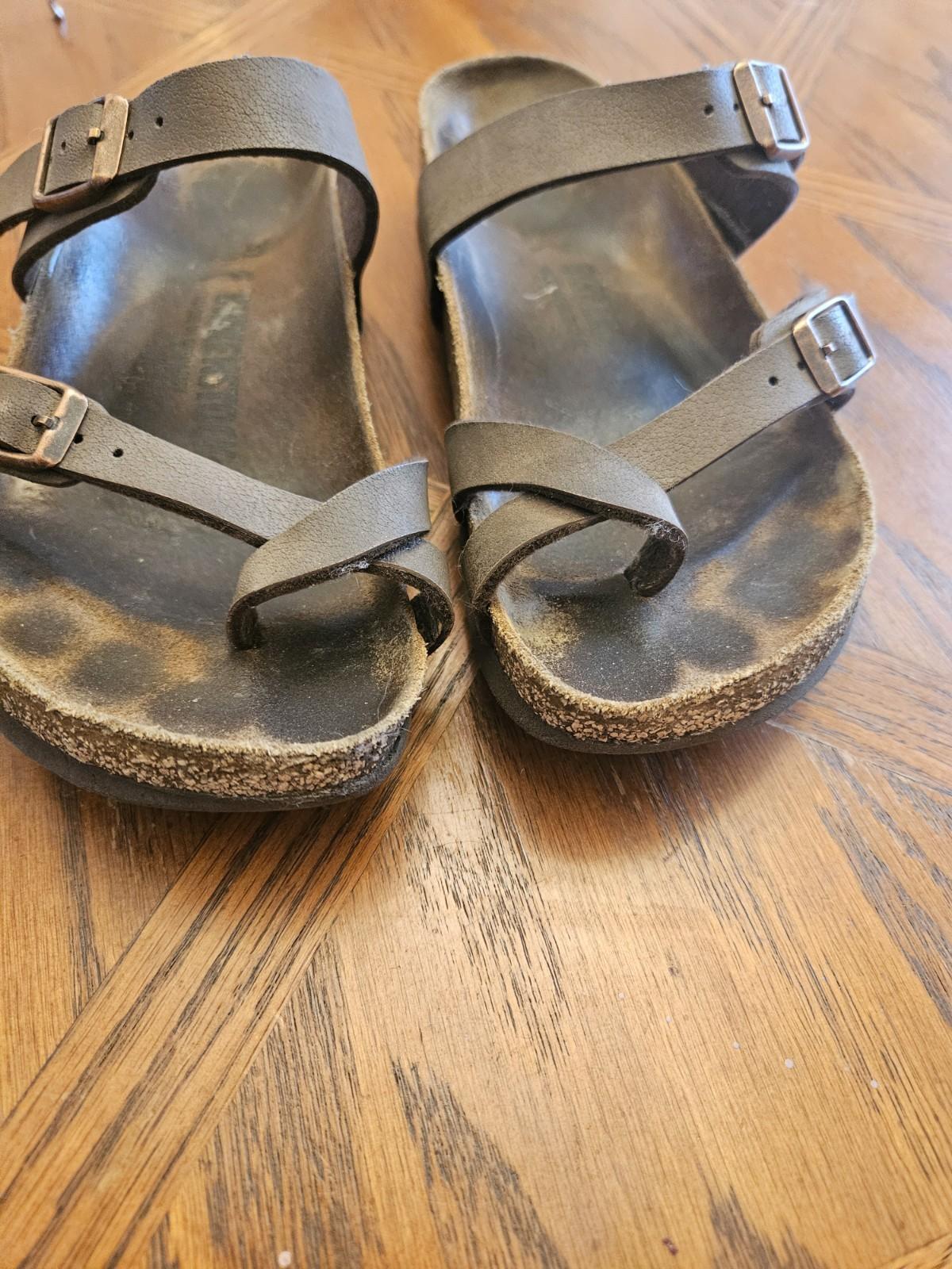 Birkenstock Mayari  Birko-Flor Nubuck Sandals Size 37 EU, Size 6.5 US Women’s