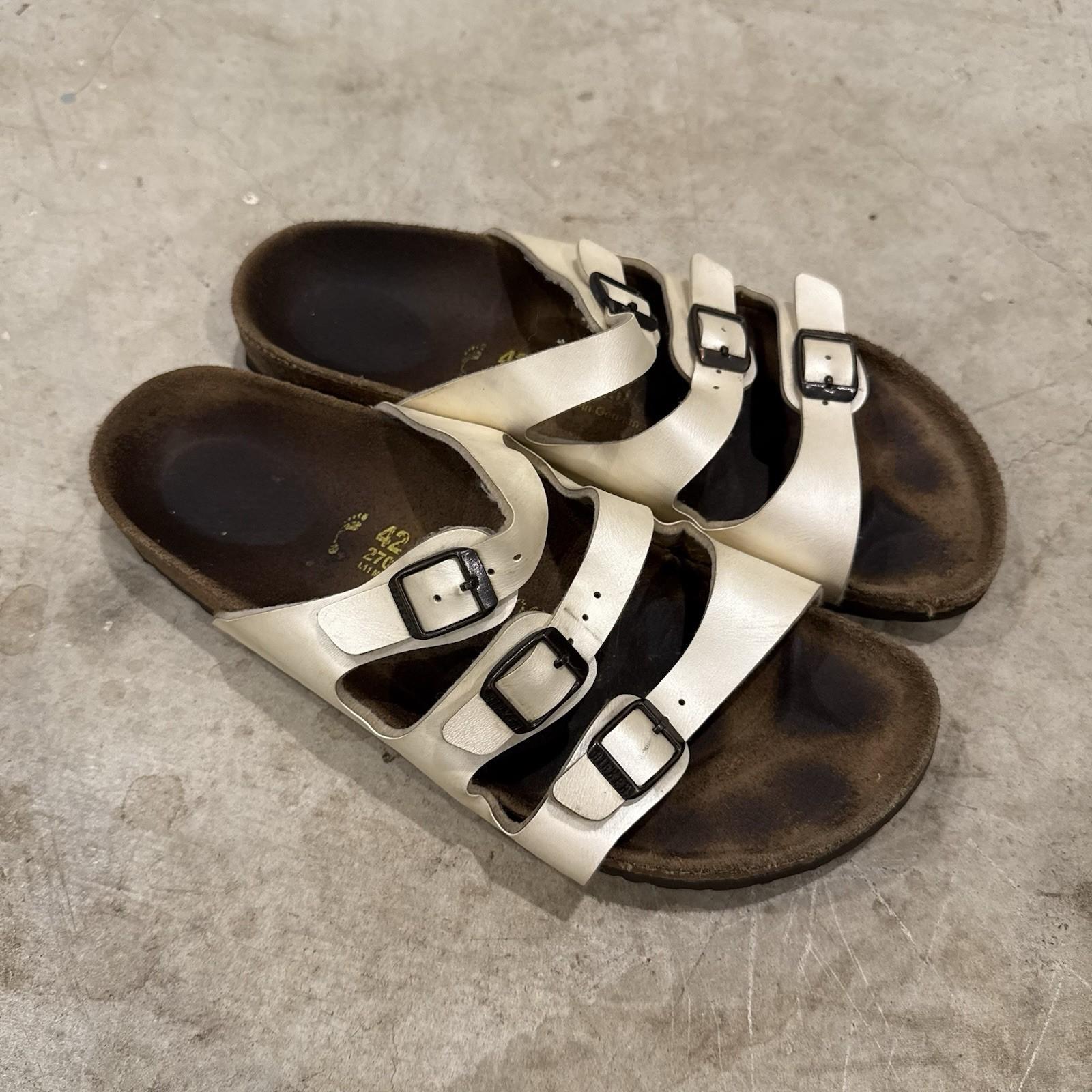 Birkenstock Florida Sandal Three Strap Gold Pearl Sandals Size 42 US 11