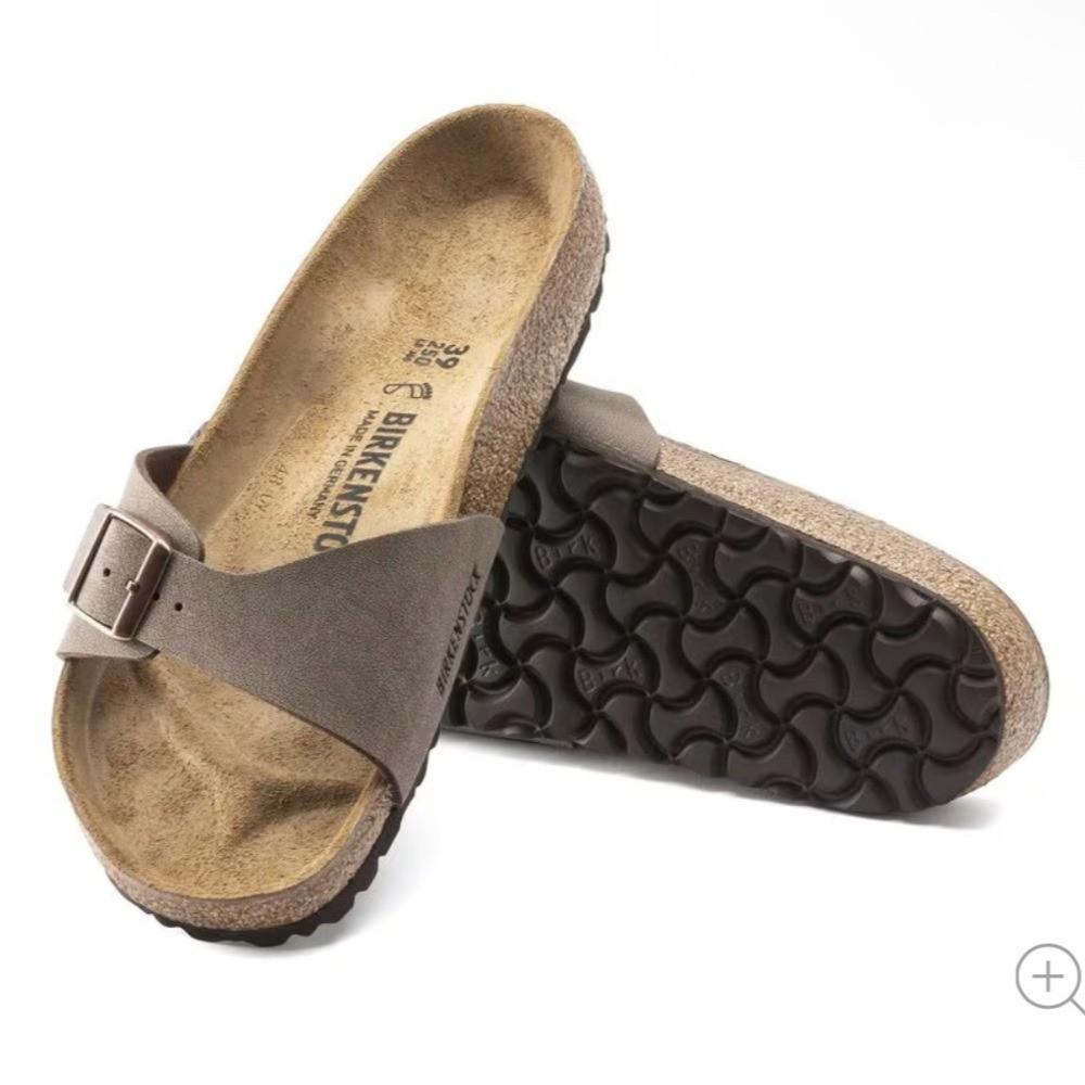 BIRKENSTOCK | Madrid Birkibuc Sandals in Mocha