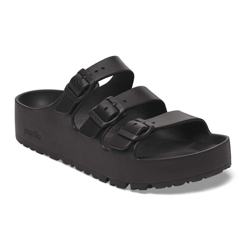 BIRKENSTOCK PAPILLIO Florida Flex Platform Slide Sandal Size 39 Black Waterproof