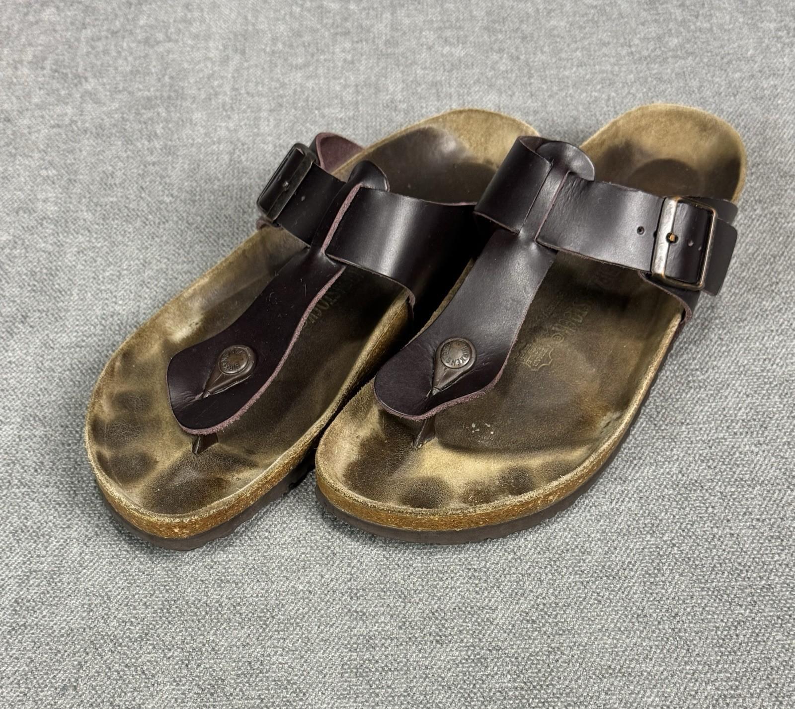 Birkenstock Gizeh Oiled Leather Thong Sandals Slip On Slides Size 44 Men’s 11