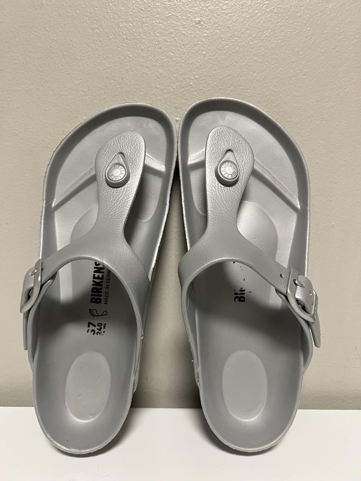 Birkenstock Gizeh Essentials EVA – Silver Thong Sandal EU 37 US 6-6.5 Regular
