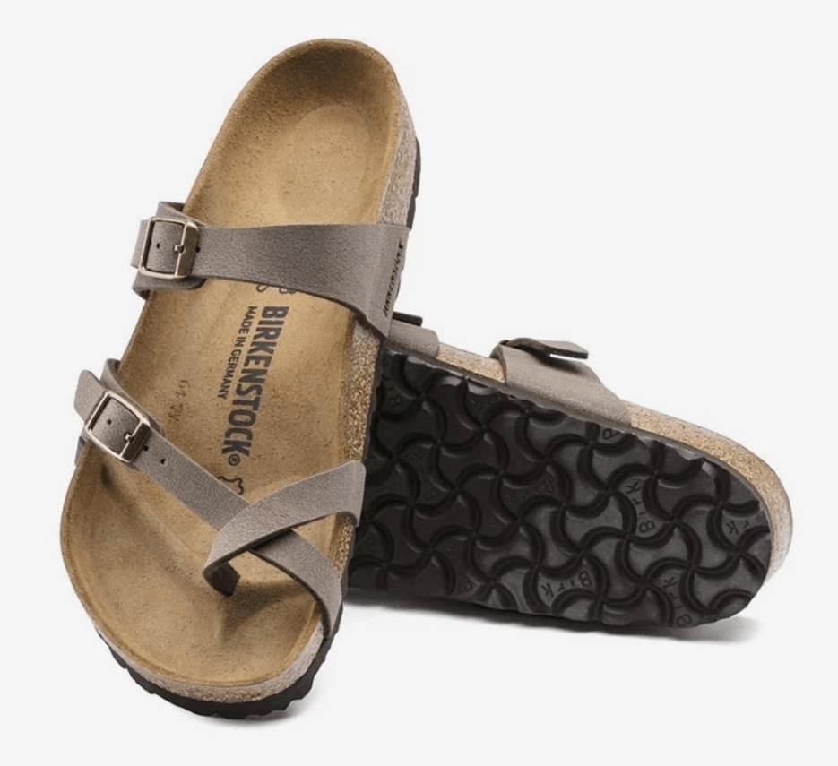 Birkenstock Mayari Sandals Mocca Size 6.5 Leather Slides Regular Fit