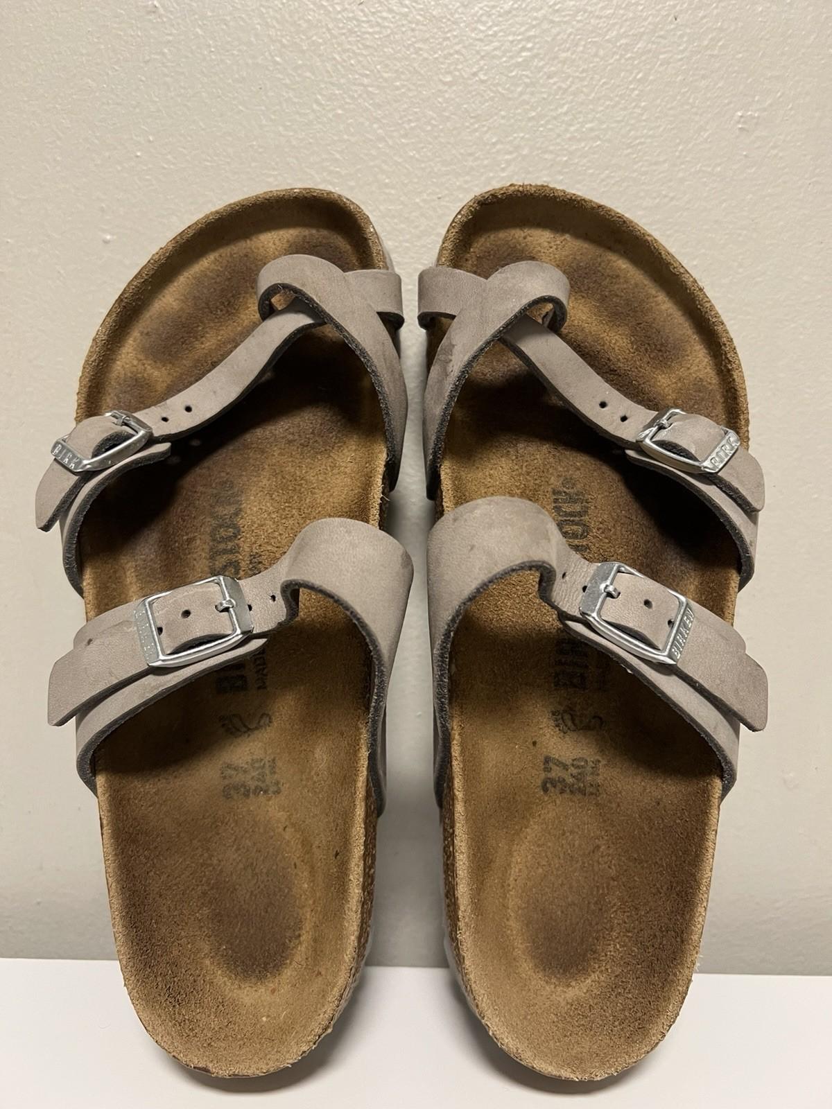 Birkenstock Mayari Nubuck Leather Dove Gray Women’s EU 37 US 6-6.5 Regular/Wide