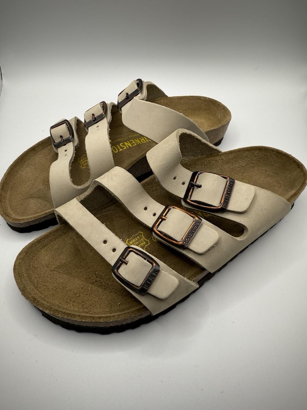 NWOB Birkenstock Florida Tan Birko Flor Sandals Women’s Size 36 US Size 5 Beige