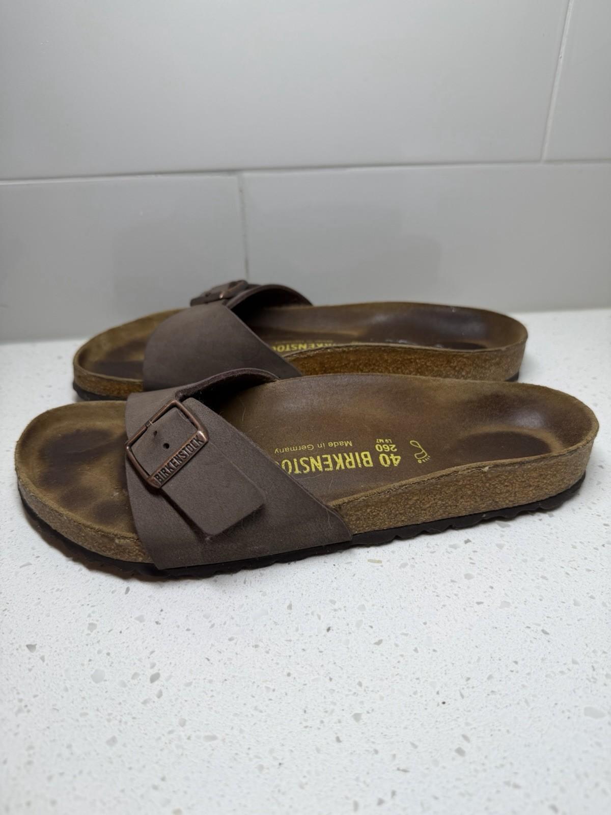 BIRKENSTOCK MADRID SLIP ON SANDAL SIZE 9/ 9.5 EU 40 COLOR Mocha Nubuck
