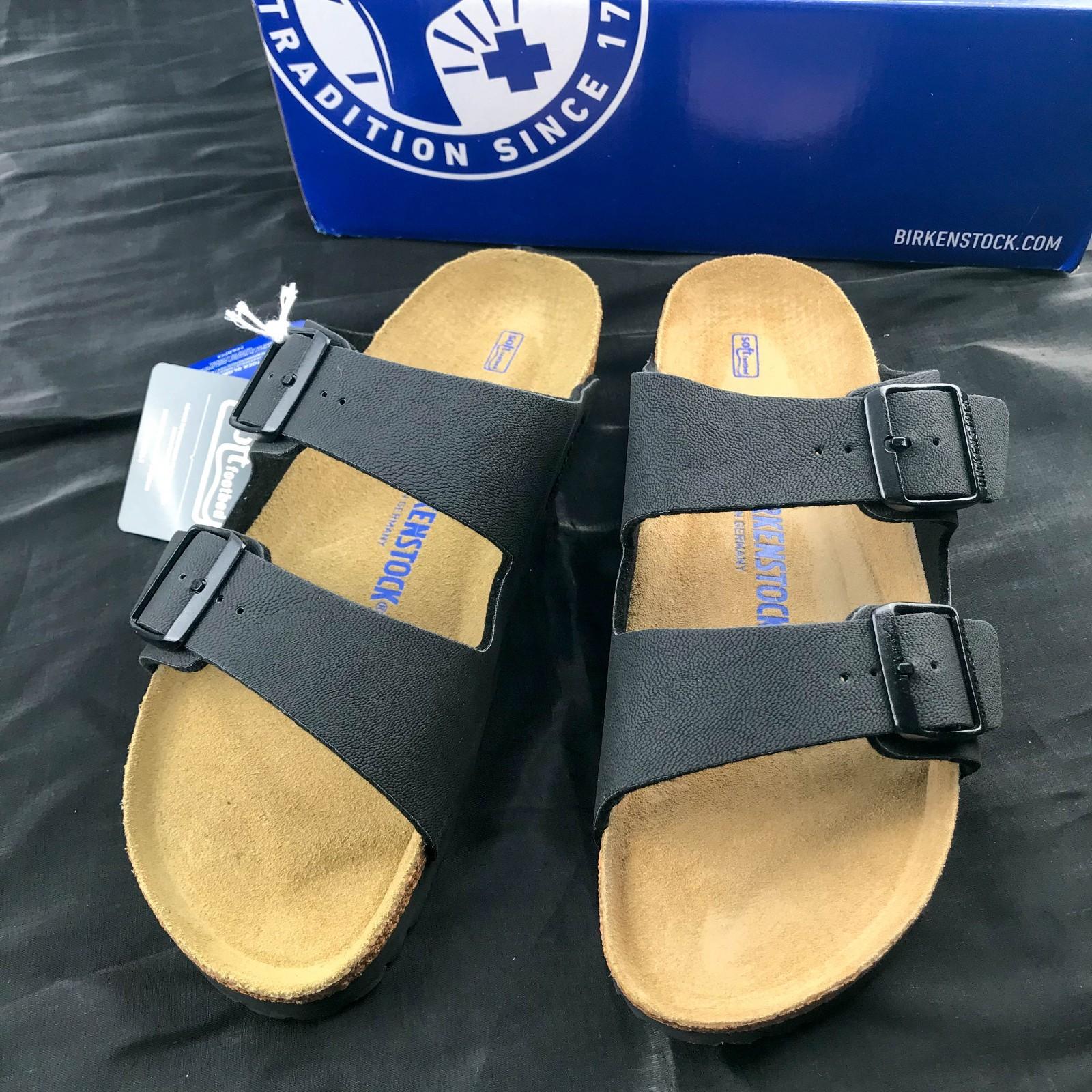 Birkenstock Arizona Birko-Flo Synthetic Black Unisex Clogs Sandals Size 37-45