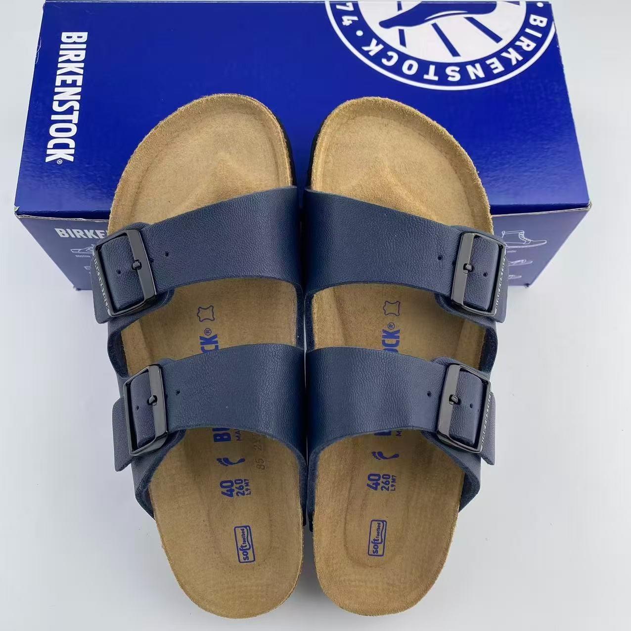 Birkenstock Arizona Blue Birko-Flor Soft Footbed Men’s Women’s Sandals EU 37-45