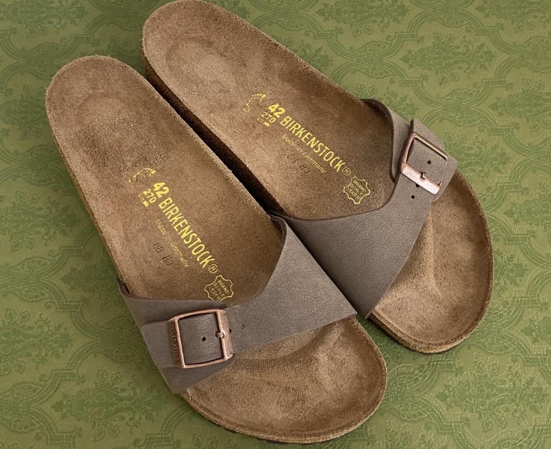 Birkenstock Madrid Mocha Slide Sandals Regular Fit EU42 (W11/M9)