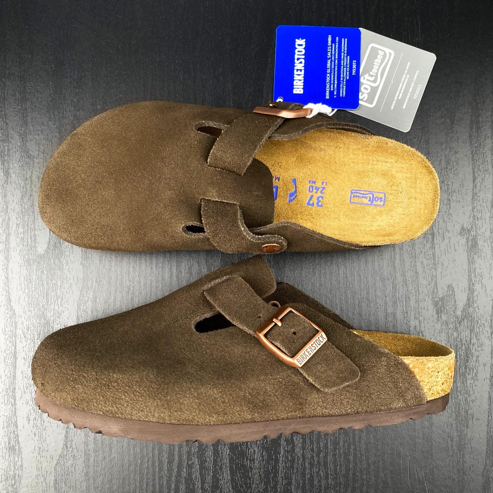 Birkenstock Boston Soft Footbed Suede Leather Soft Footbed Suede Leather – Mocha