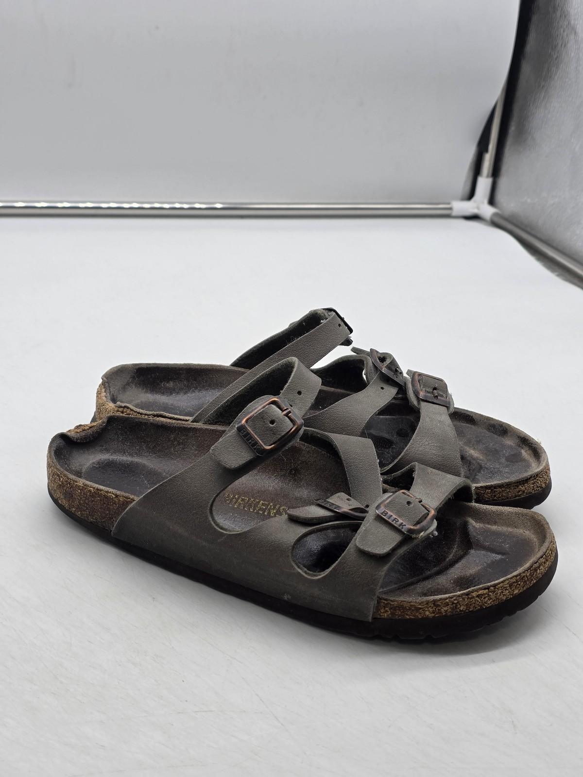 Birkenstock Florida Sandals Womens Size 6 Gray Cork Footbed Made in Germany