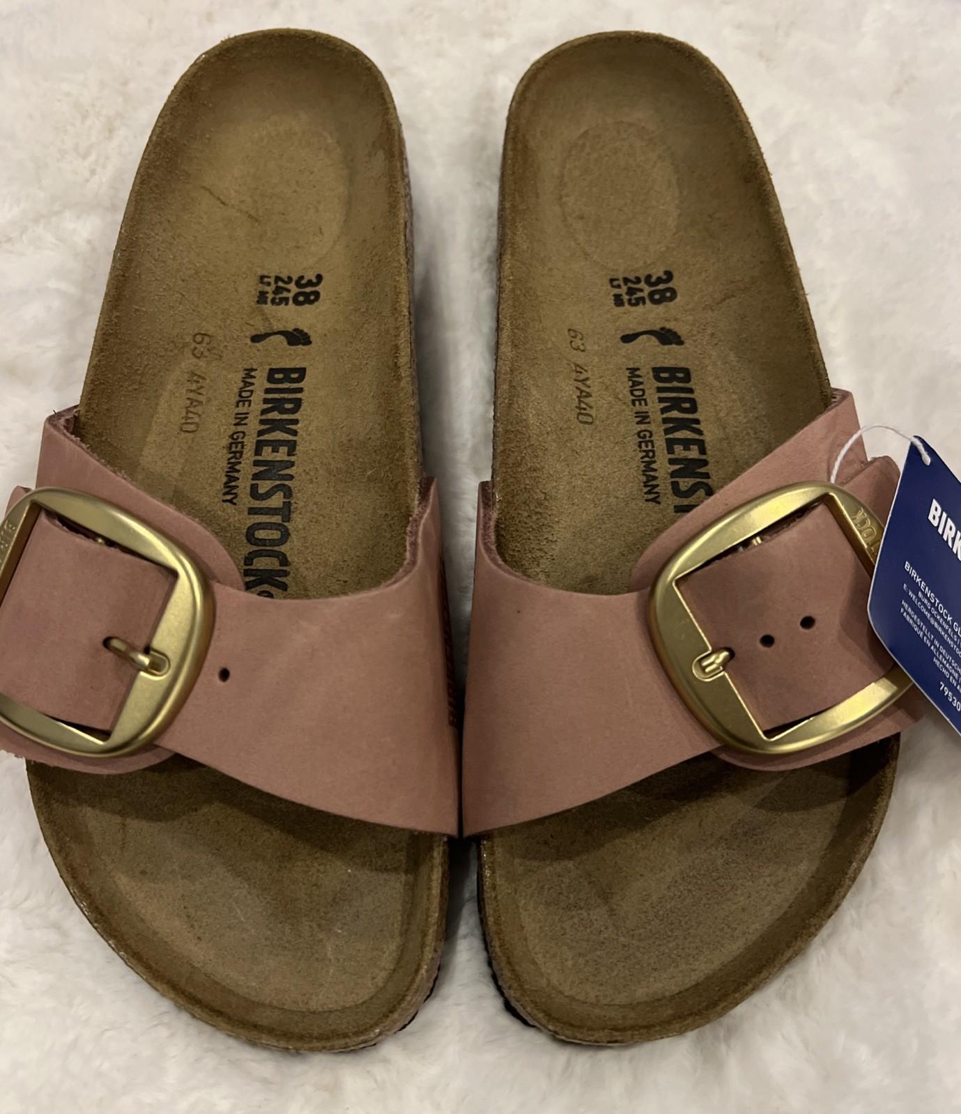 Birkenstock Madrid Big Buckle Sandal ,  Old Rose Nubuck EU 38/ US 7 New No Box