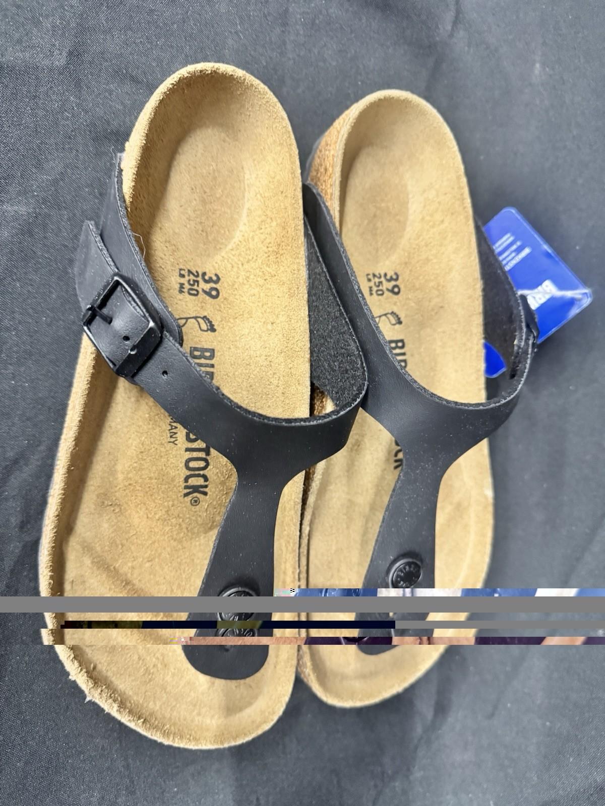 Birkenstock Gizeh Women’s Leather Sandal – Size 39 Black