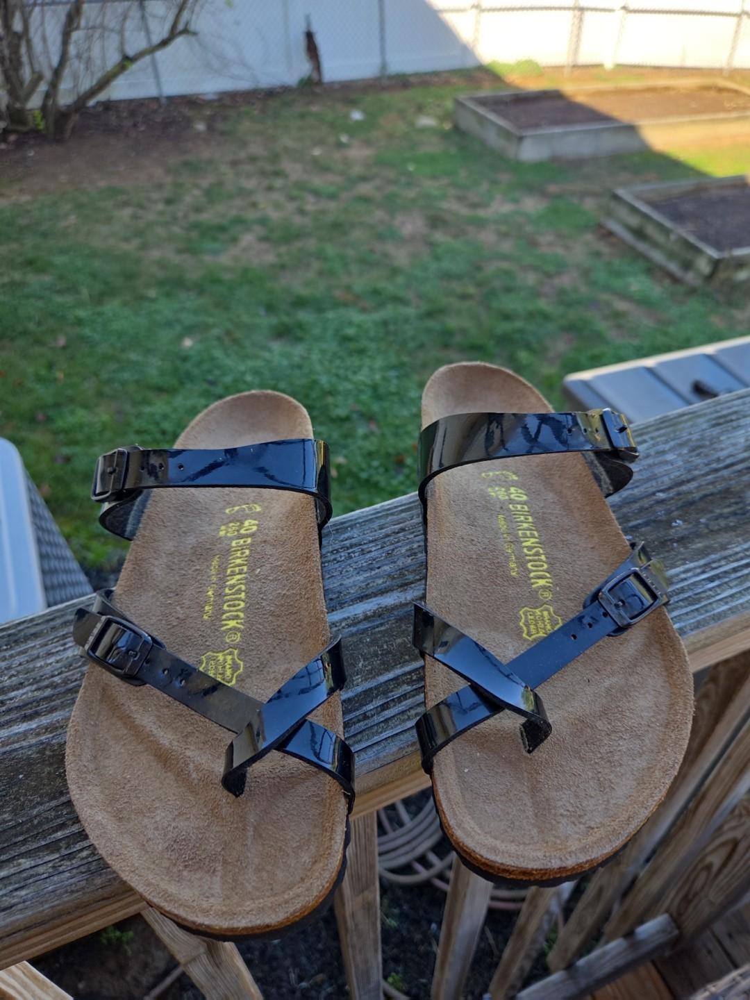 Birkenstock Mayari Black Patent Leather Sandal Womens EU 40