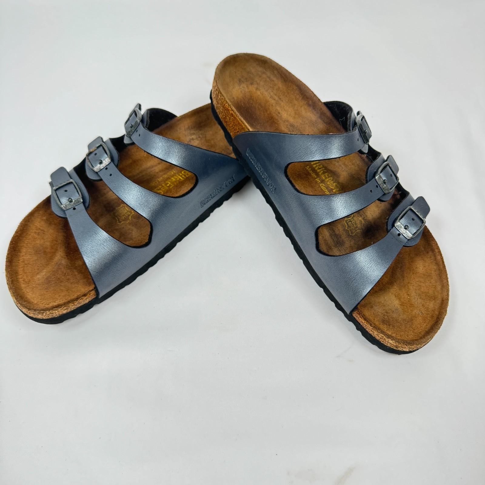 Birkenstock Florida Women’s 40 UK 9 US Sandals MIDNIGHT BLUE Cork Slides Comfort