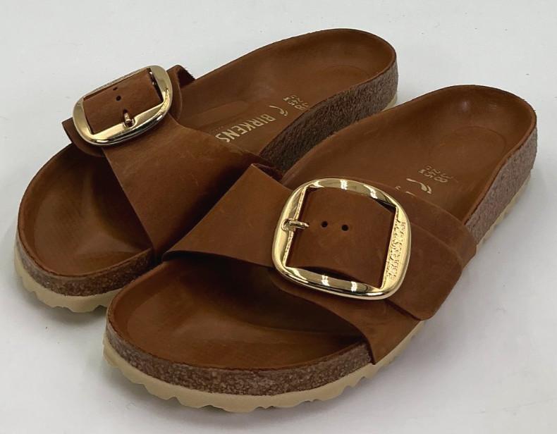 Birkenstock Madrid Big Buckle Women’s Size 7 US 38 EU Cognac Sandals Narrow