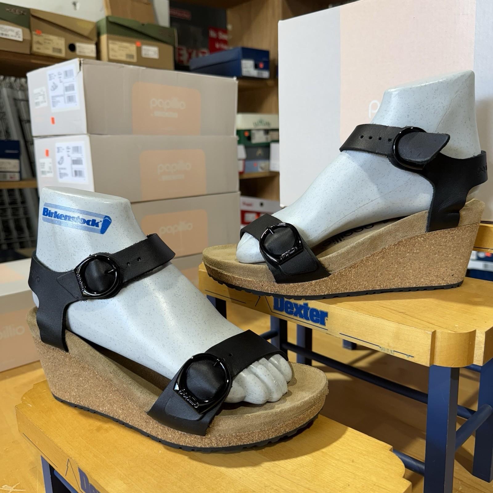 Birkenstock Papillio Soley Ring Buckle Sandal Black Size 38 Narrow Fit Us 7-7.5