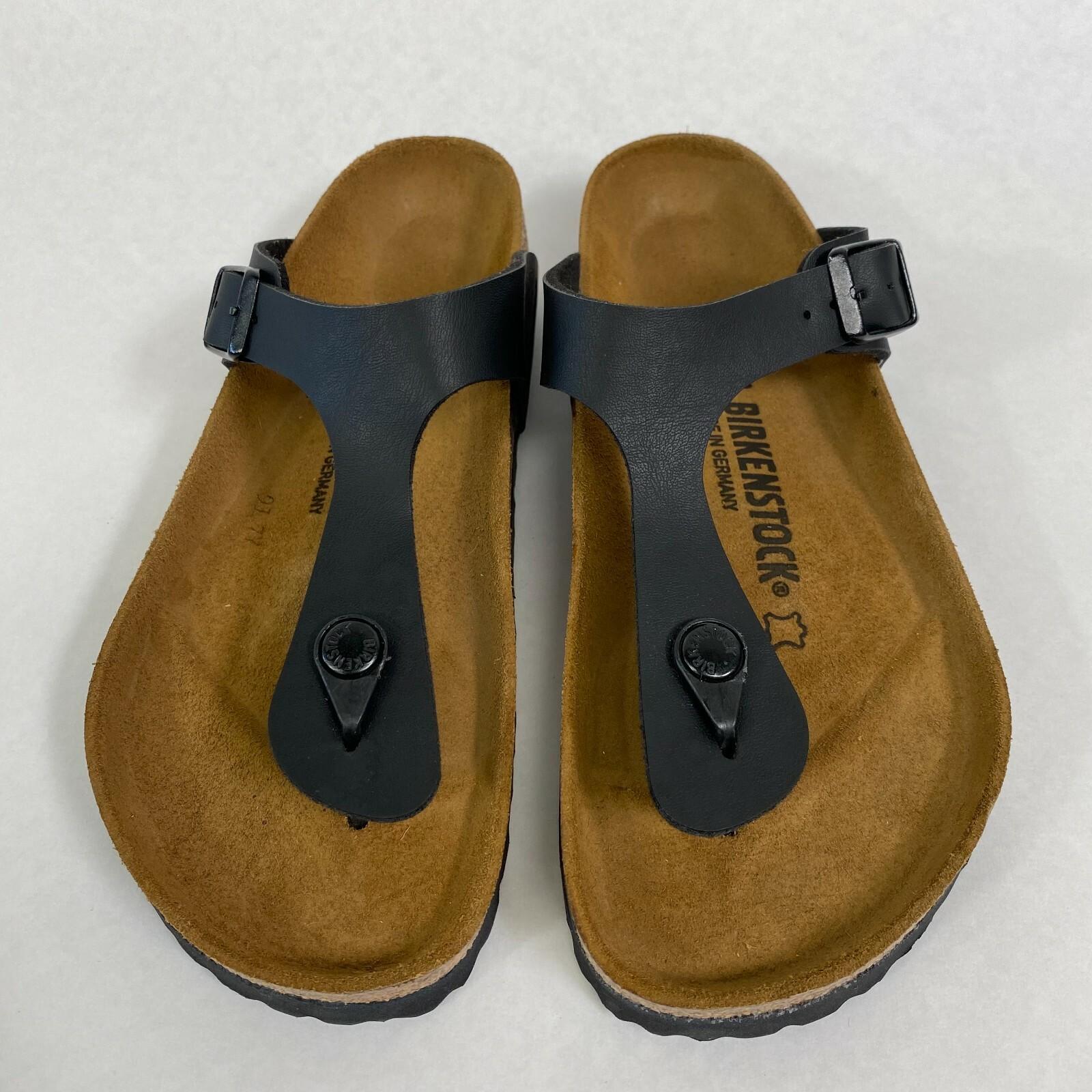 New with Box Birkenstock Gizeh Black Birko-Flor Regular – Select Size