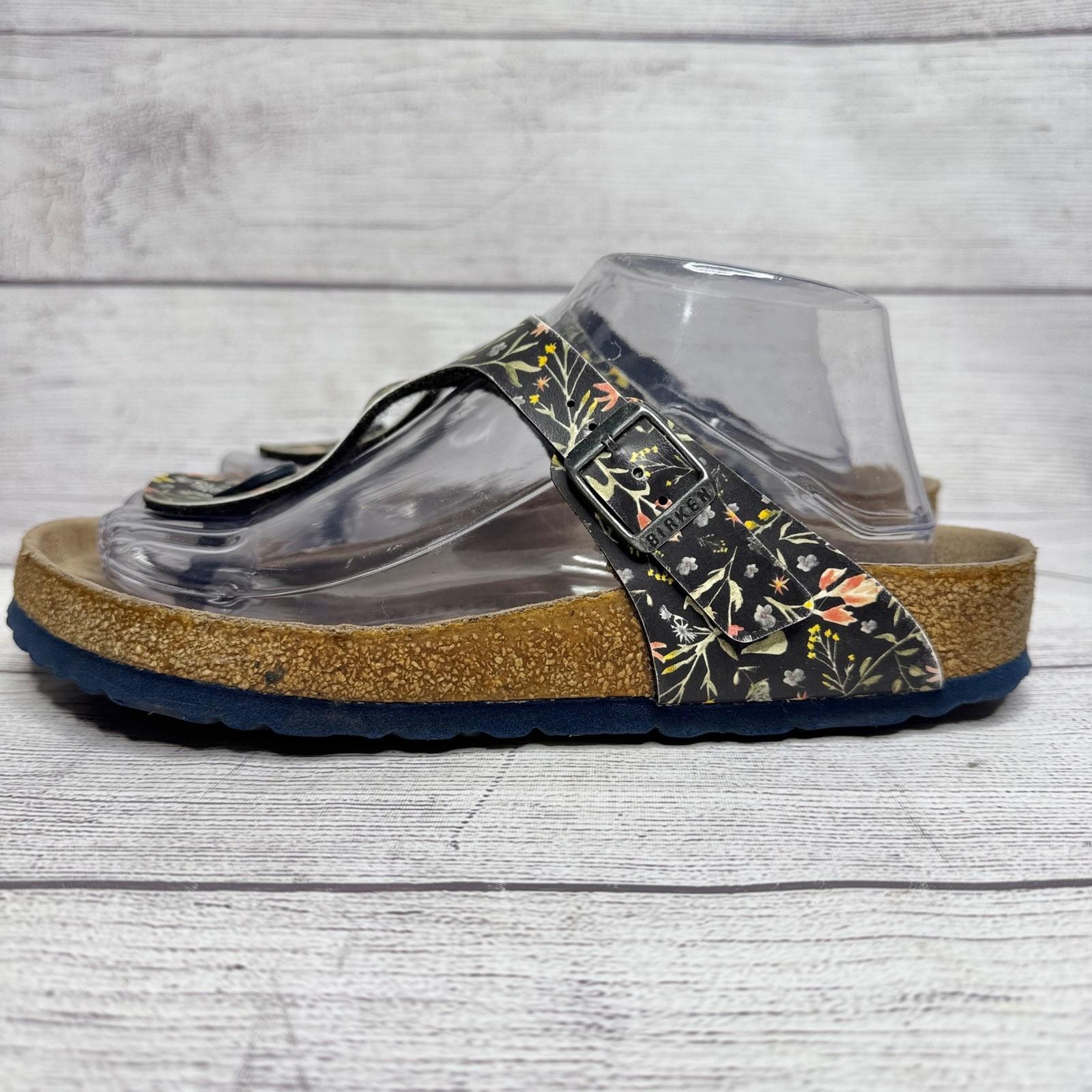 Birkenstock Gizeh Vegan Floral Thong Sandals Size 39 EU 8-8.5 US