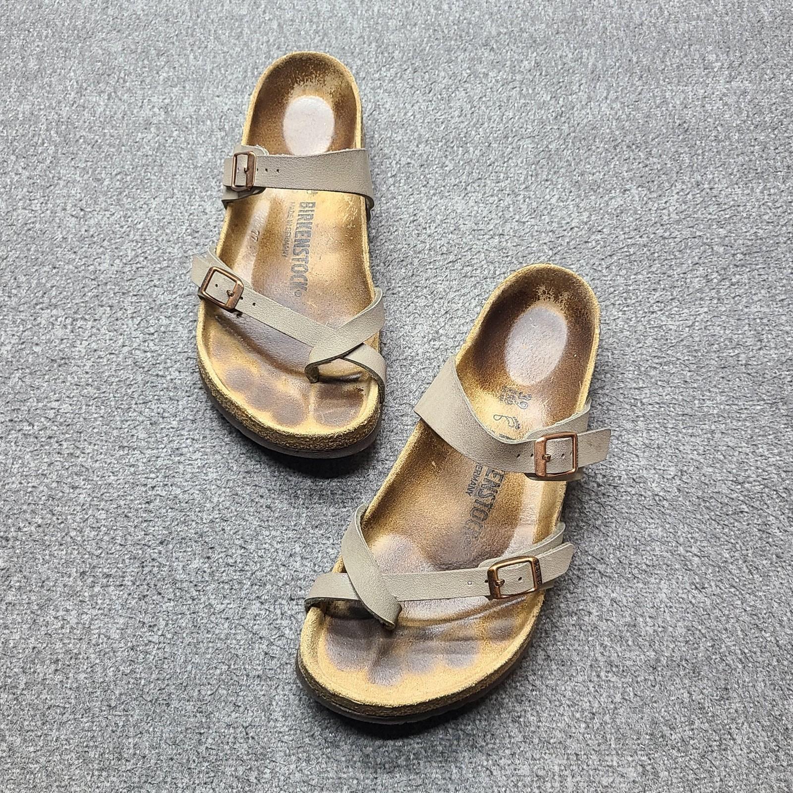 Birkenstock Mayari Sandals Womens Size 8 EU 39 Stone Toe Loop Made in Germany