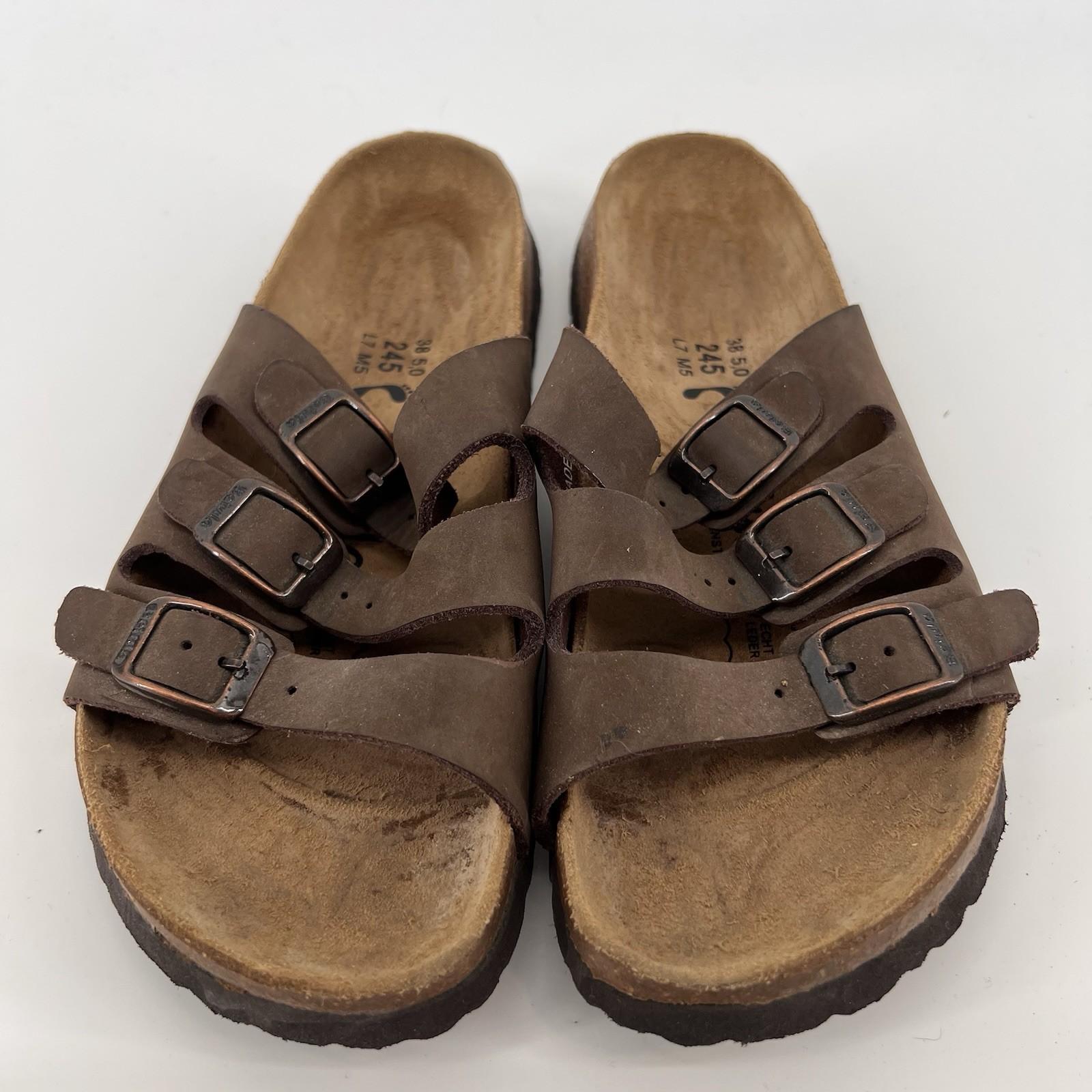Betula Birkenstock “Florida” Women’s Sandals Size 7 US – 38 EU Brown 3 Straps