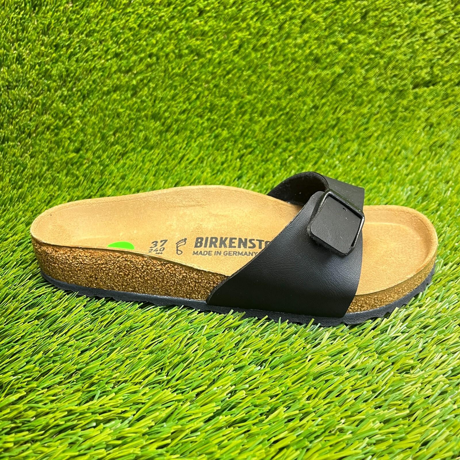 Birkenstock Madrid Womens Size 6 Black Brown Beach Walking Outdoor Slide Sandals