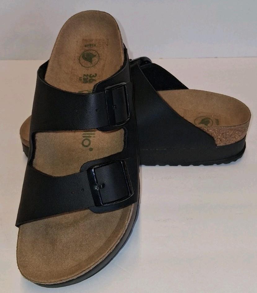 Papillio by Birkenstock Womens Sandals Black Portugal Platform