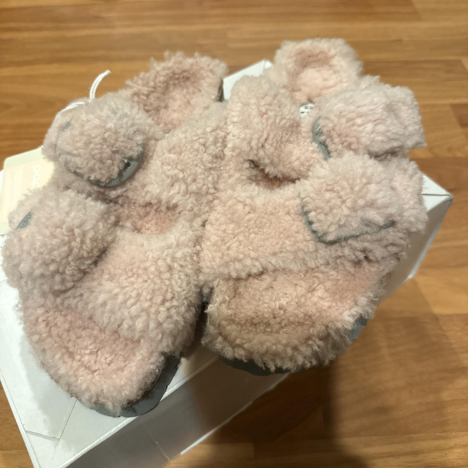 NWB Birkenstock Papillio Big Buckle Pap In Teddy Crystal Rose Size 38