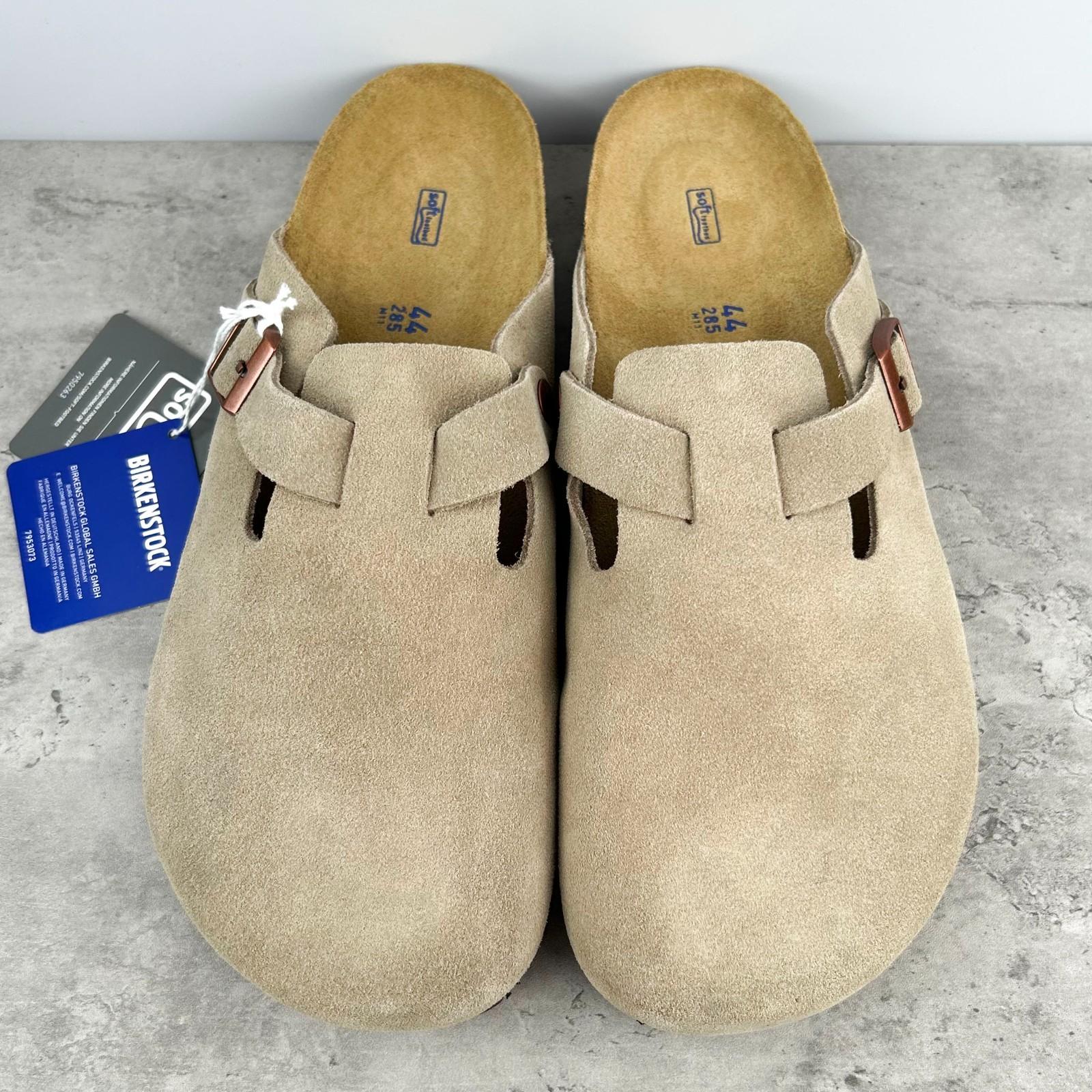 New-Birkenstock Boston Suede Leather Soft Footbed Taupe Men/women’s Clog Shoes