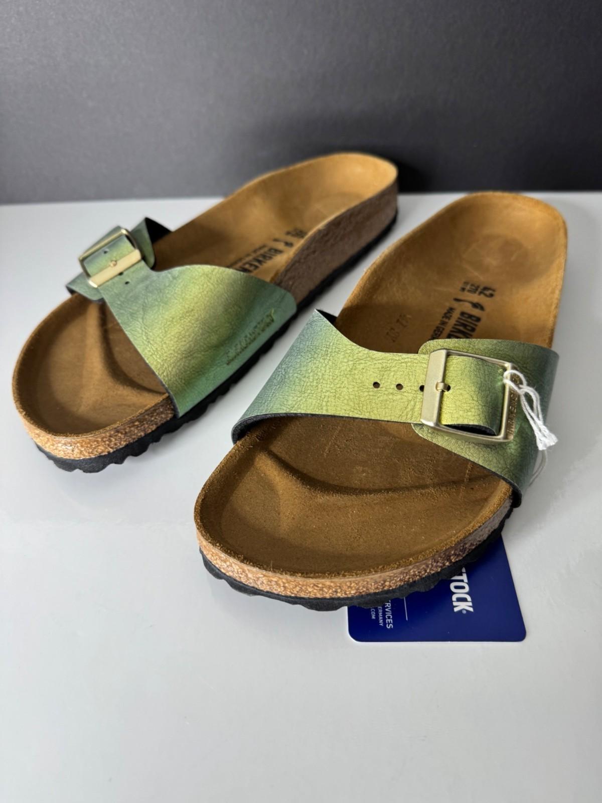 New Birkenstock Madrid Birko-Flor Graceful Gemm Gold Sandal 42 Women’s US 11