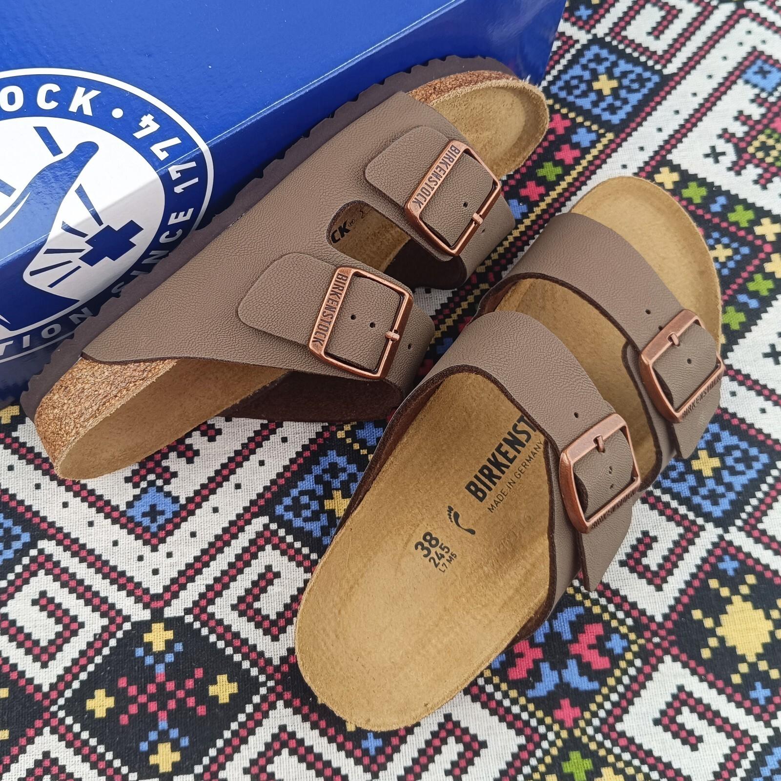 Birkenstock Arizona Mocha Birko-Flor Comfort Leather Sandals Men’s Women’s Shoes