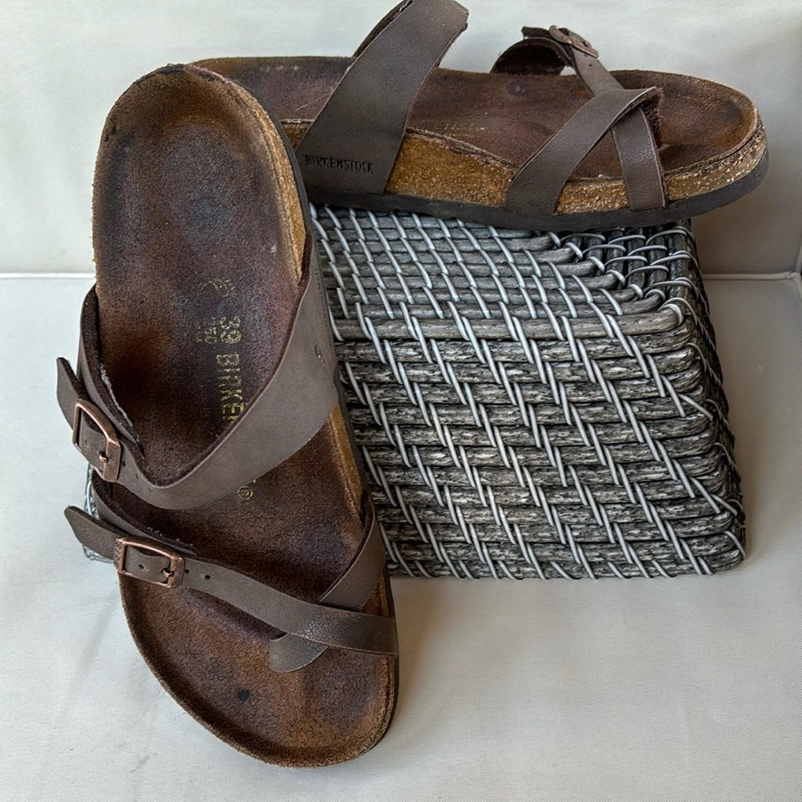 Birkenstock Mayari Brown Leather Sandals Size 39 US W8