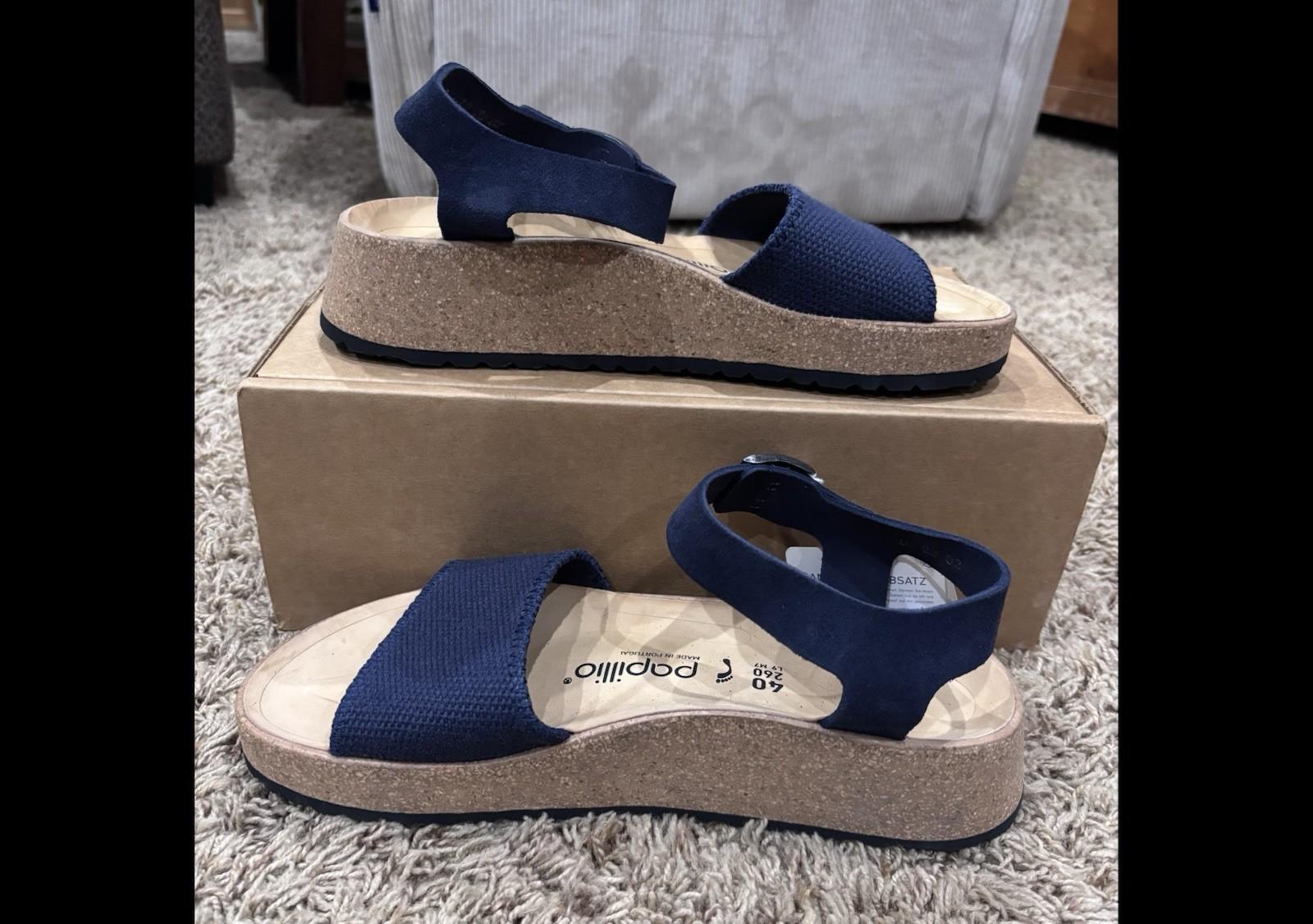 Birkenstock Papillio Glenda Narrow Dark Blue Size 40 Women’s Size 9