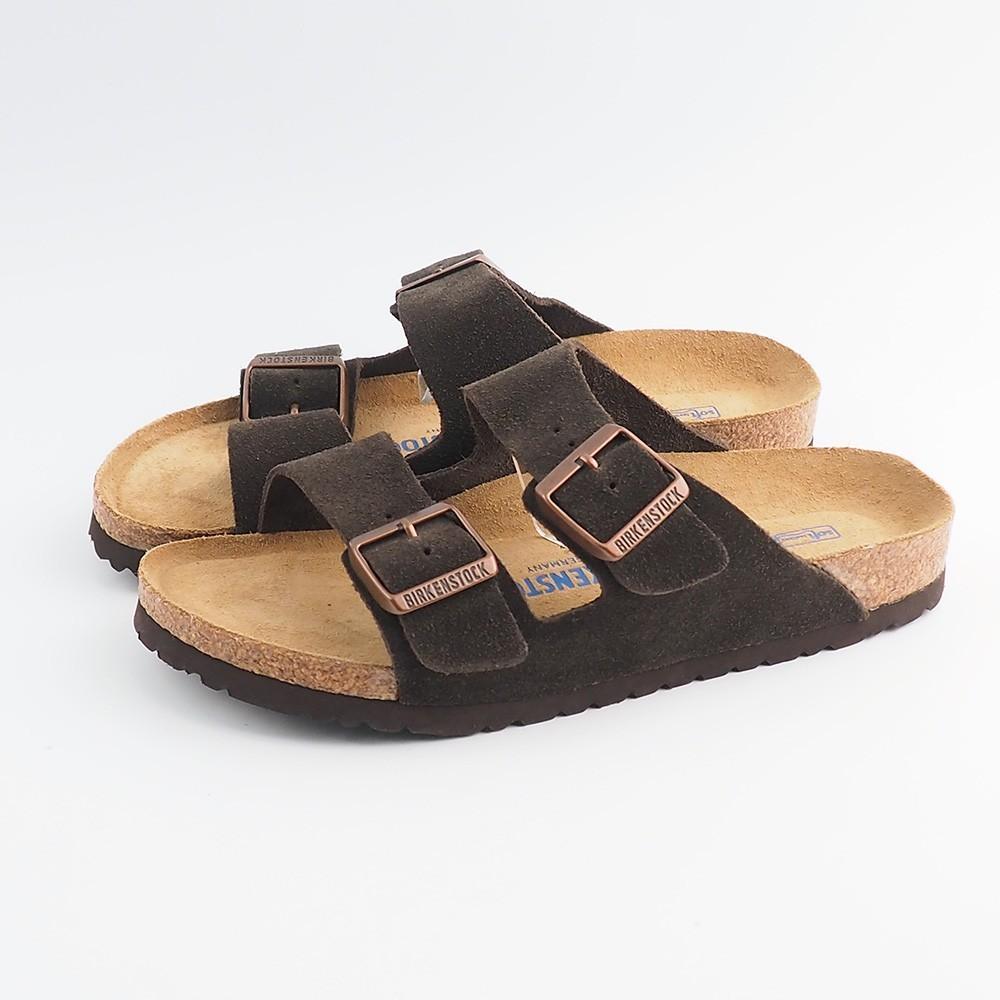 Birkenstock Arizona Mocha Shoes Soft Footbed Suede Leather Sandals EU 37-45