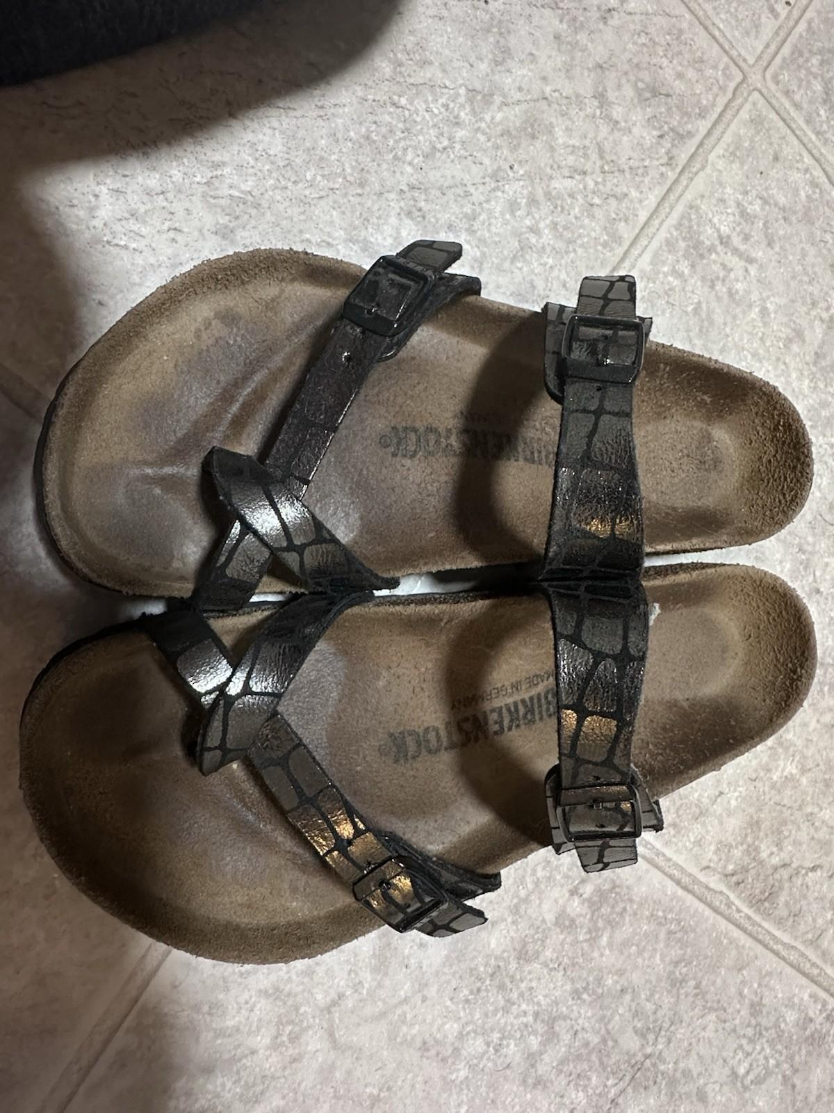 Birkenstock Mayari Birko-Flor Women’s Gator Gleam Color Sandals Size 38