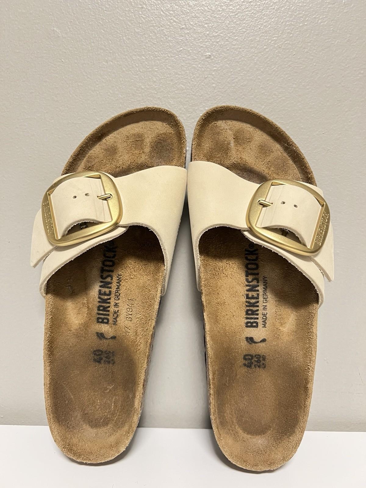 Birkenstock Madrid Big Buckle Sandcastle Nubuck Leather Women’s EU 40 US 9-9.5
