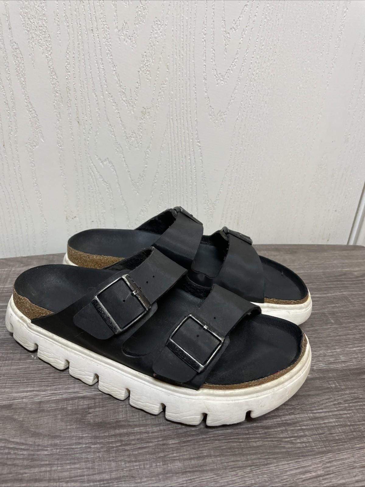BIRKENSTOCK PAPILLIO Damasko TWO STRAP Thick Chunky SANDALS – W 9/10 Approx