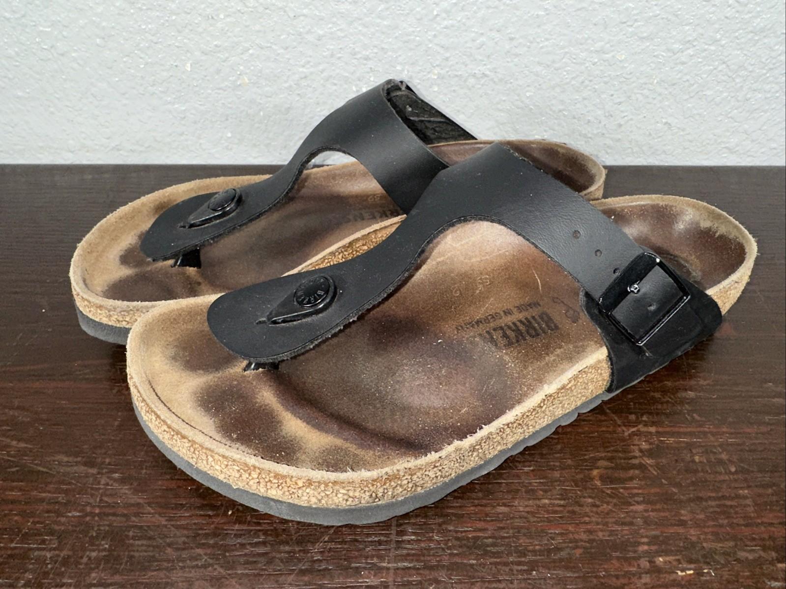 Birkenstock Gizeh Black Thong Sandals Women’s Size 37 240 US 6