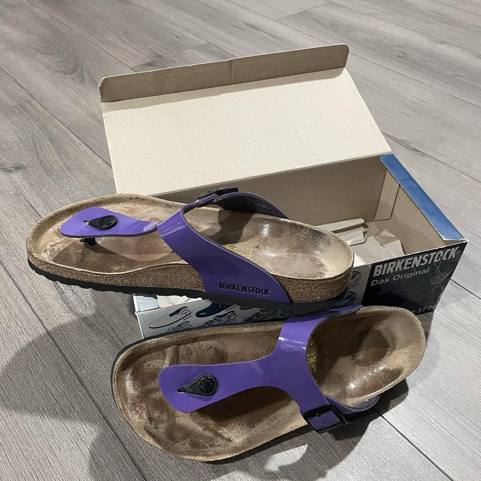 Birkenstock Gizeh Sandals Lilac Women’s 41 US 10 Ladies Normal Fit Birko Flor