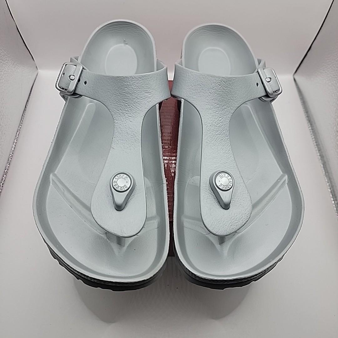 Birkenstock Gizeh EVA Regular Fit Silver Sandals Size US Men’s 7/Women’s 9/EU40