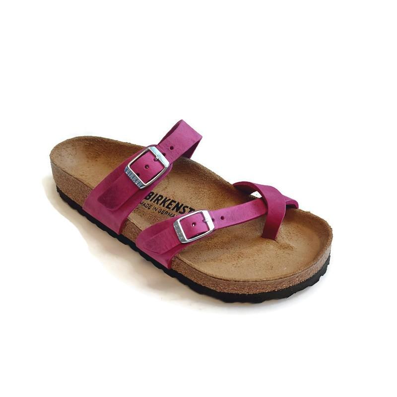 Birkenstock Mayari Womens 5 Oiled Leather Sandals EU 36 Festival Fuchsia Regular
