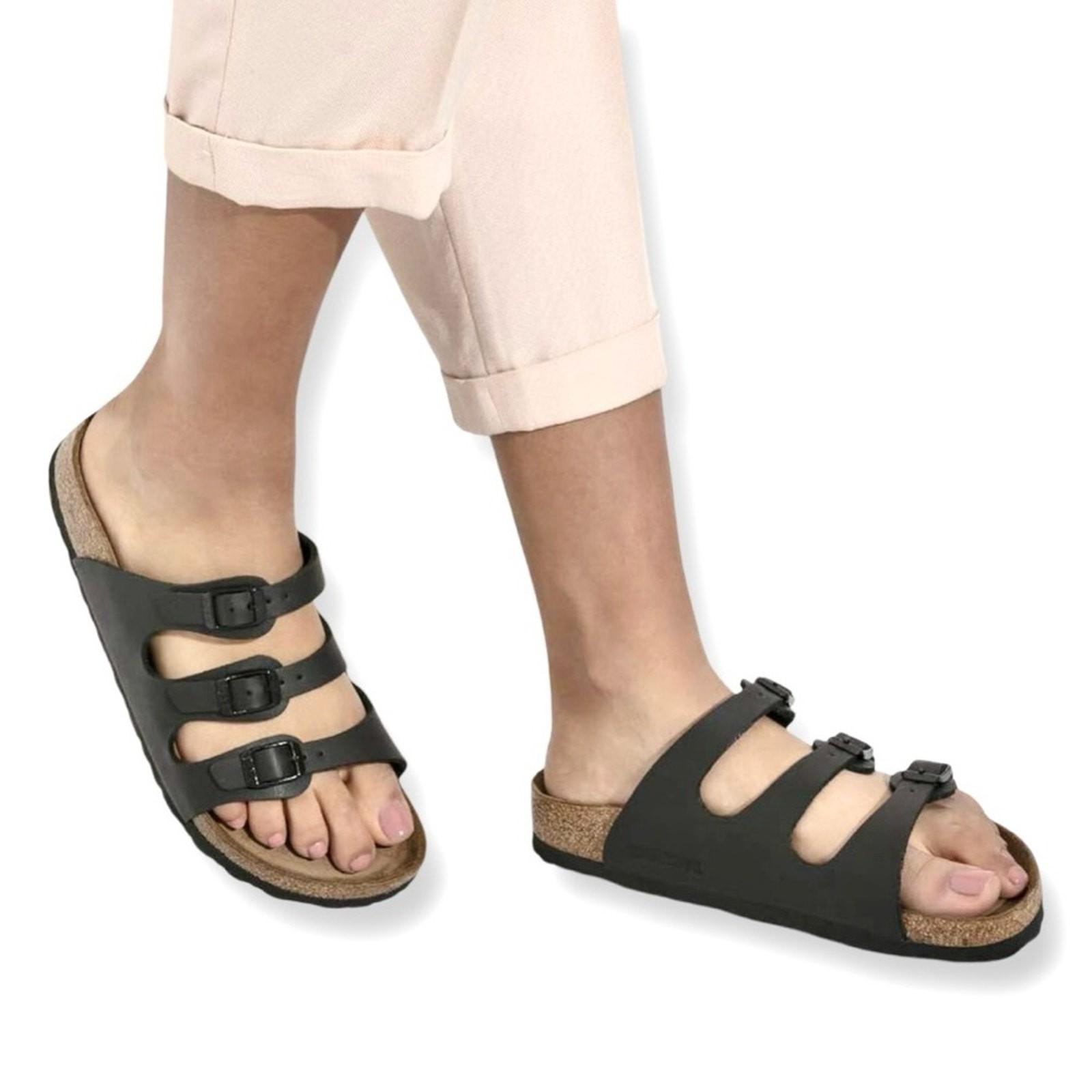 Birkenstock Florida Women’s 3 Adj Strap Soft Footbed Sandals Sz 38 (7-7.5)